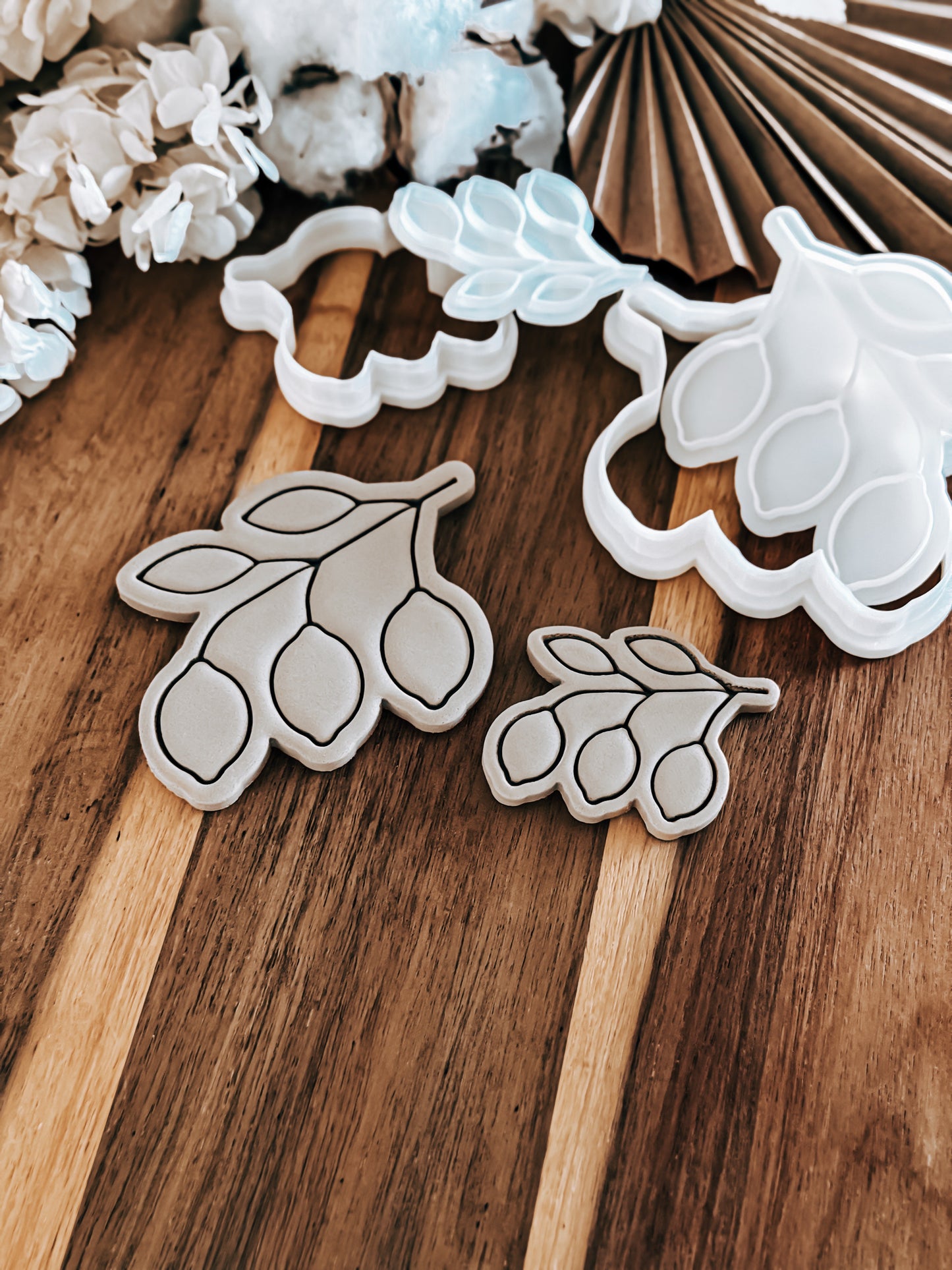 Mini Lemons on Branch (Three) Stamp & Cutter - Perfect for Fondant & Sugar Cookies