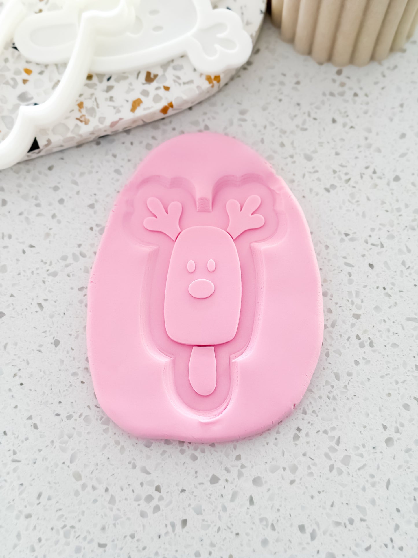 Reindeer Pop Stamp & Cutter - Perfect for Fondant & Sugar Cookies