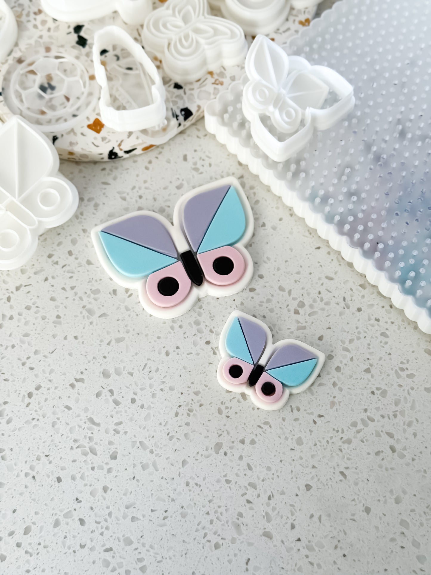 Mini Whimsy Butterfly - Cookie Stamp & Cutter