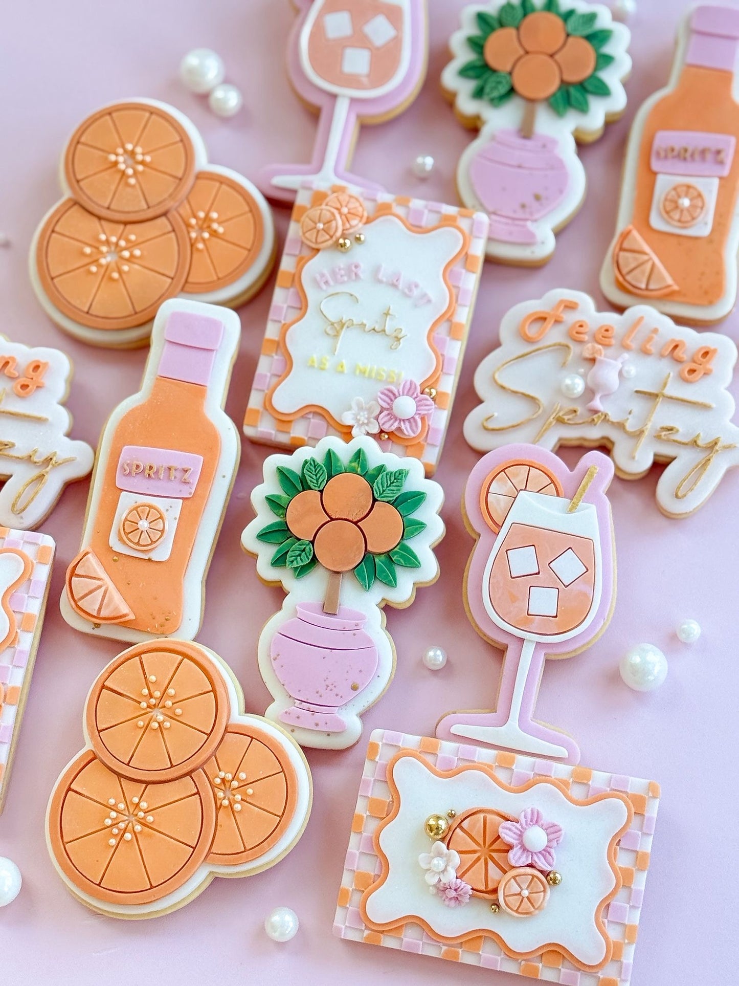 Spritz Glass (Ice Cubes) - Cookie Stamp and Cutter