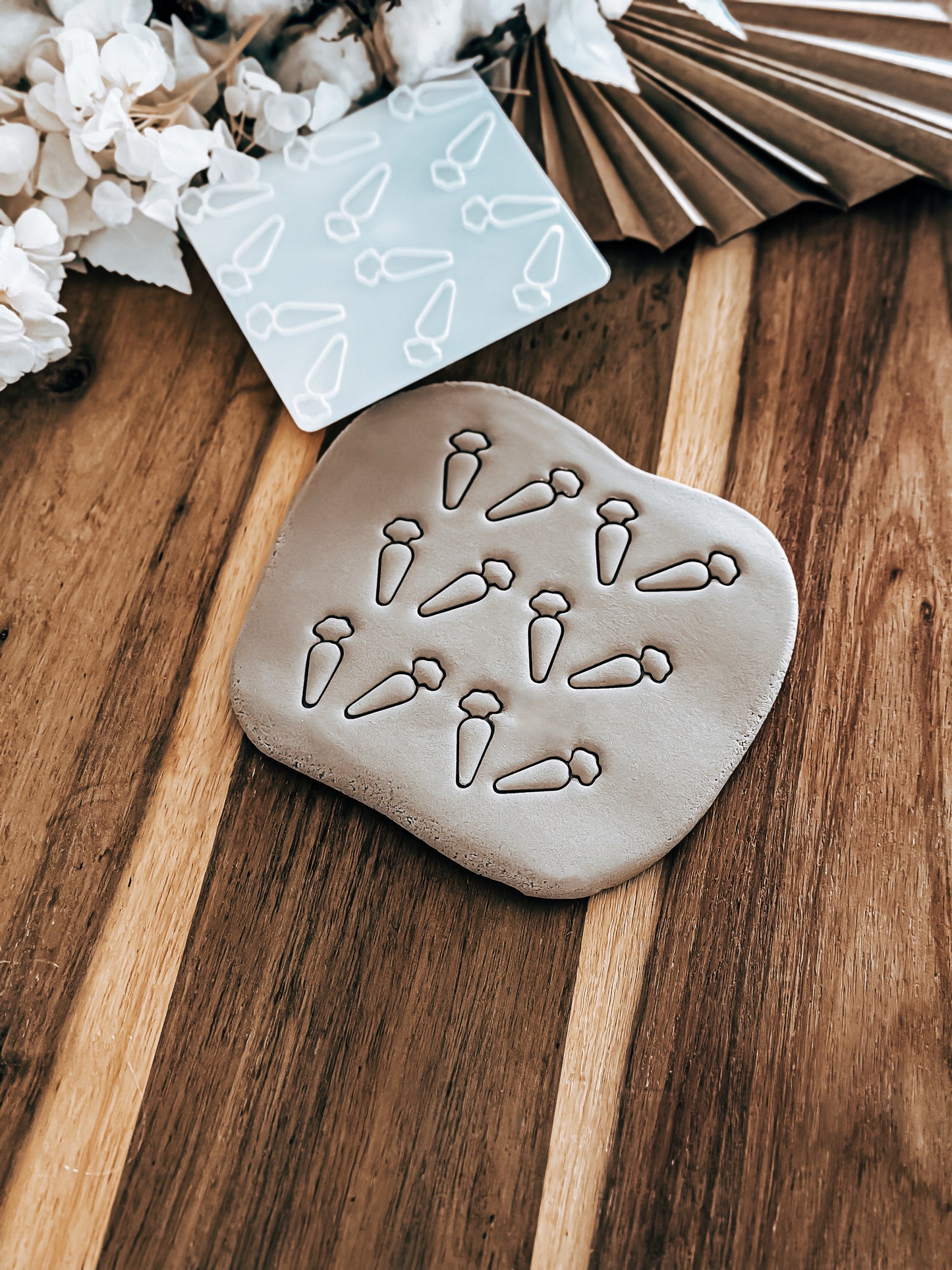 Carrot Pattern - Cookie Stamp - Ideal for Fondant & Sugar Cookies