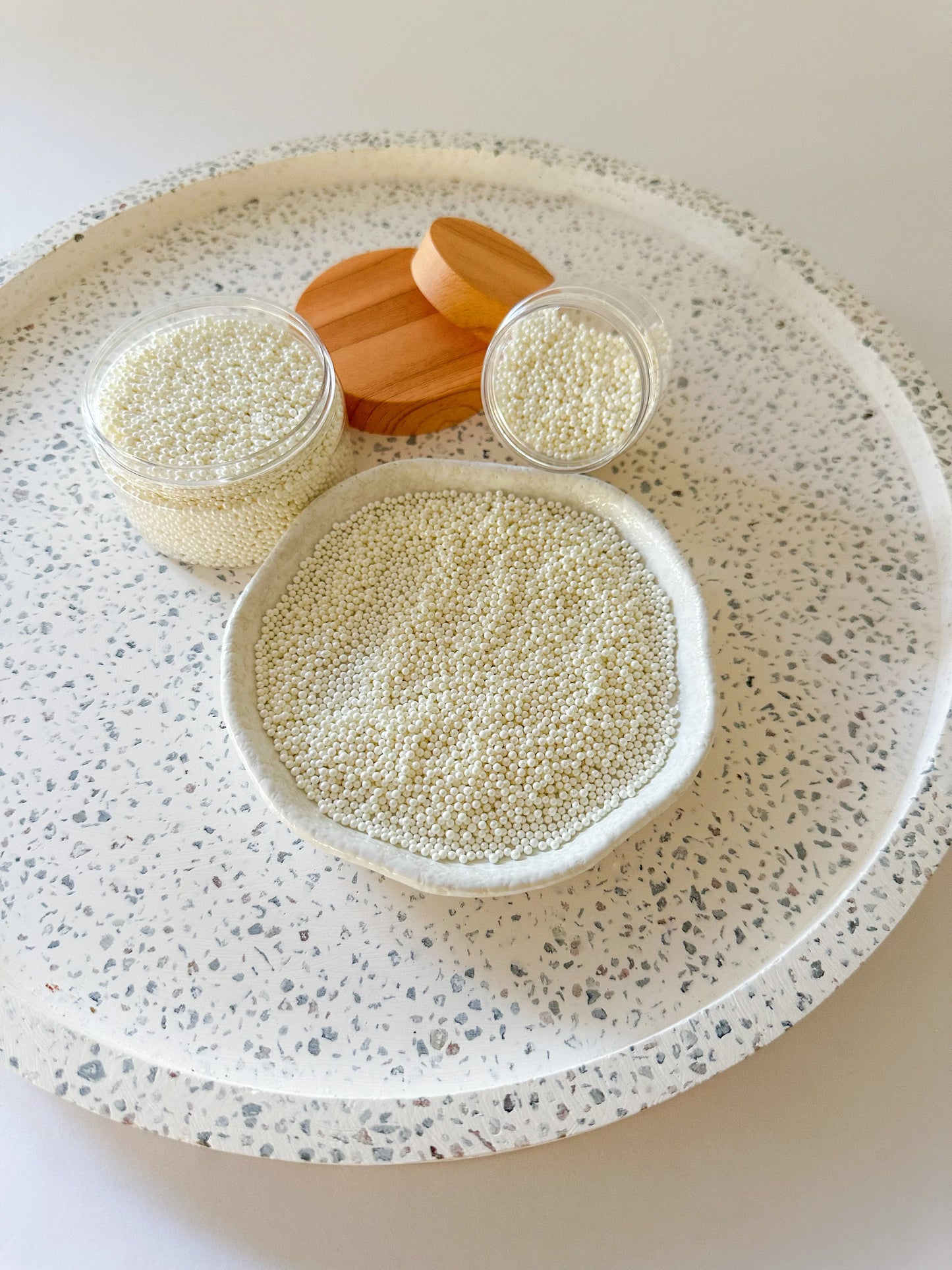 White Sand – Edible Sprinkles for Cakes, Cookies & Cupcakes