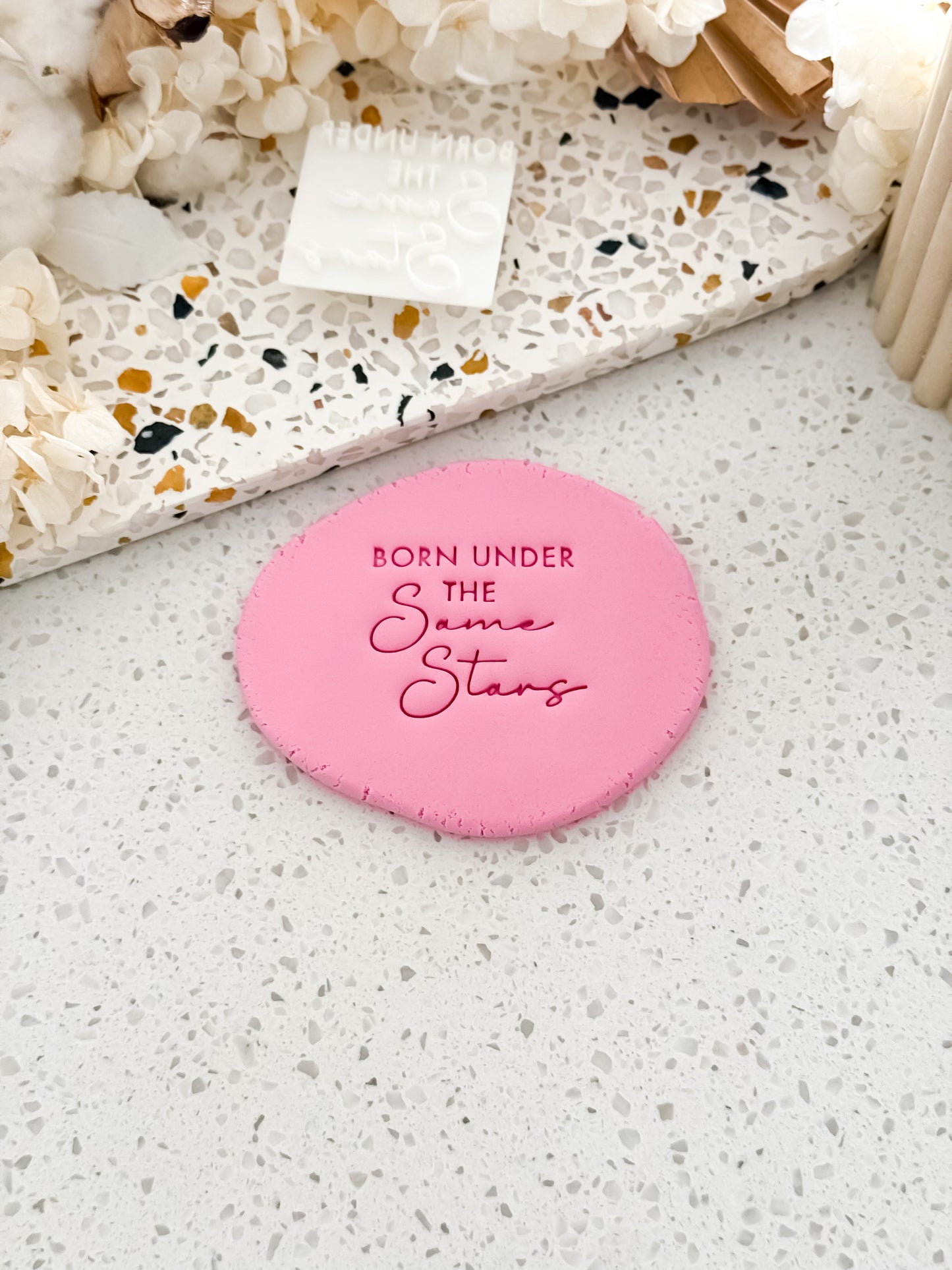 Born Under The Same Stars Cookie Stamp - Perfect for Fondant & Sugar Cookies