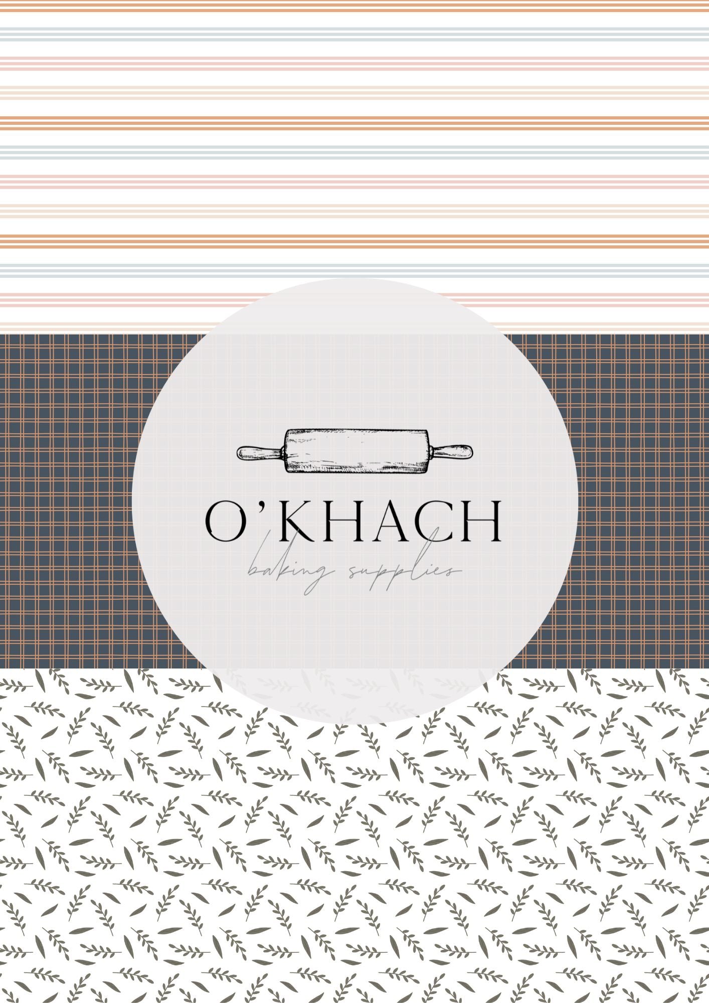 Bunny Garden Pattern No.19 - Digital Edible Image for Cakes & Cookies