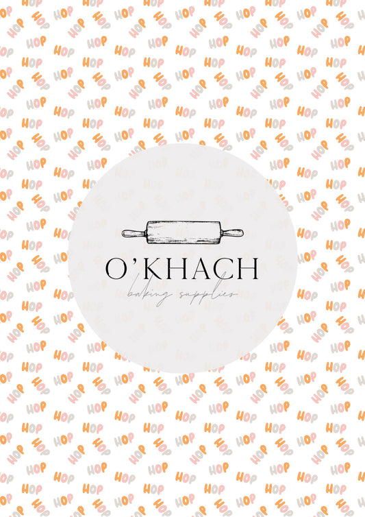 Bunny Hop Pattern No.12 - Digital Edible Image for Cakes & Cookies