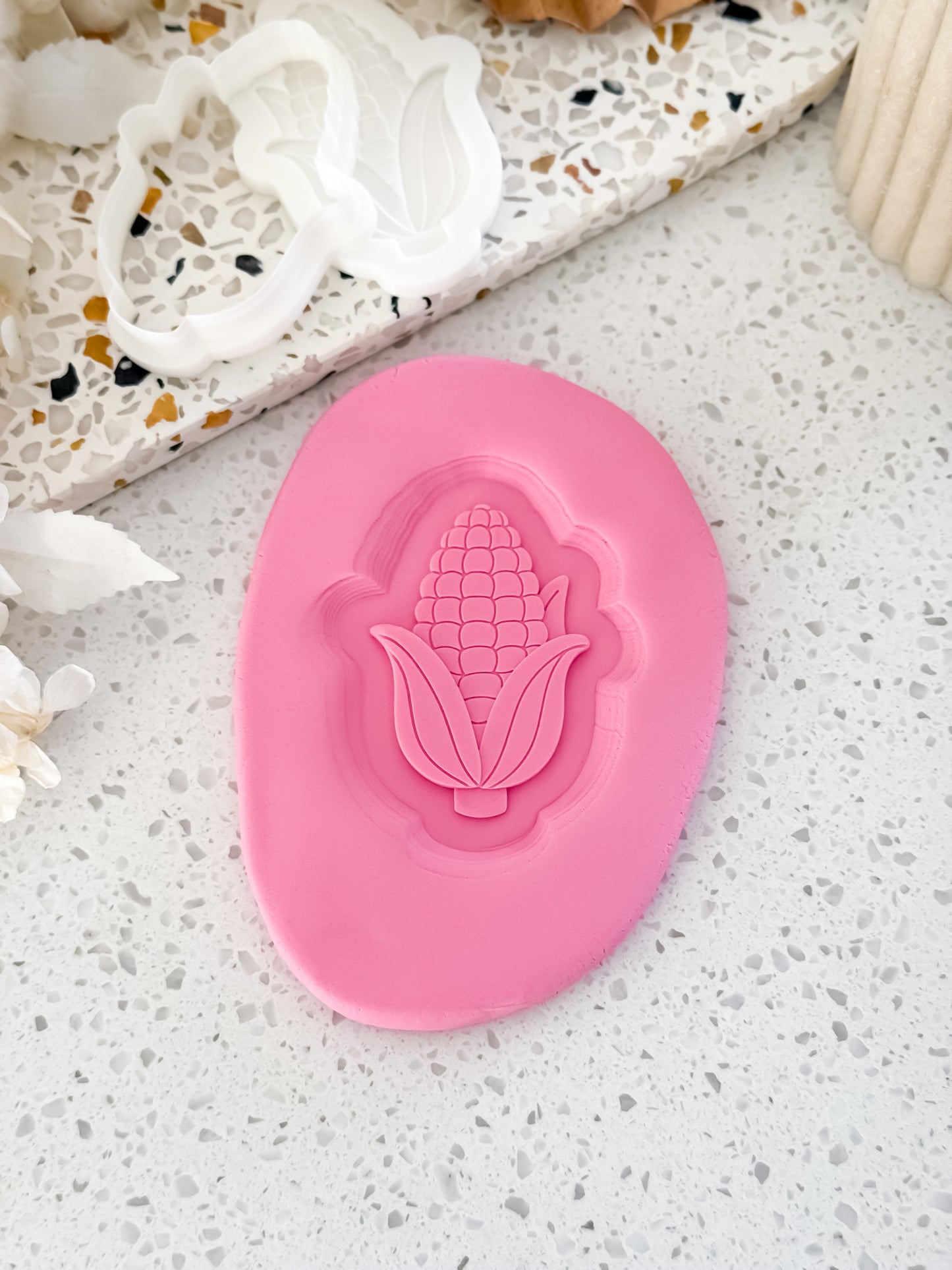 Corn Cookie Stamp & Cutter - Perfect for Fondant & Sugar Cookies