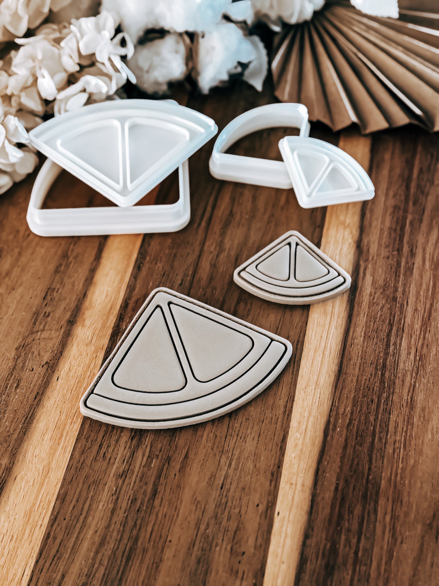 Mini Quarter Lemon Slice Stamp & Cutter - Perfect for Fondant & Sugar Cookies