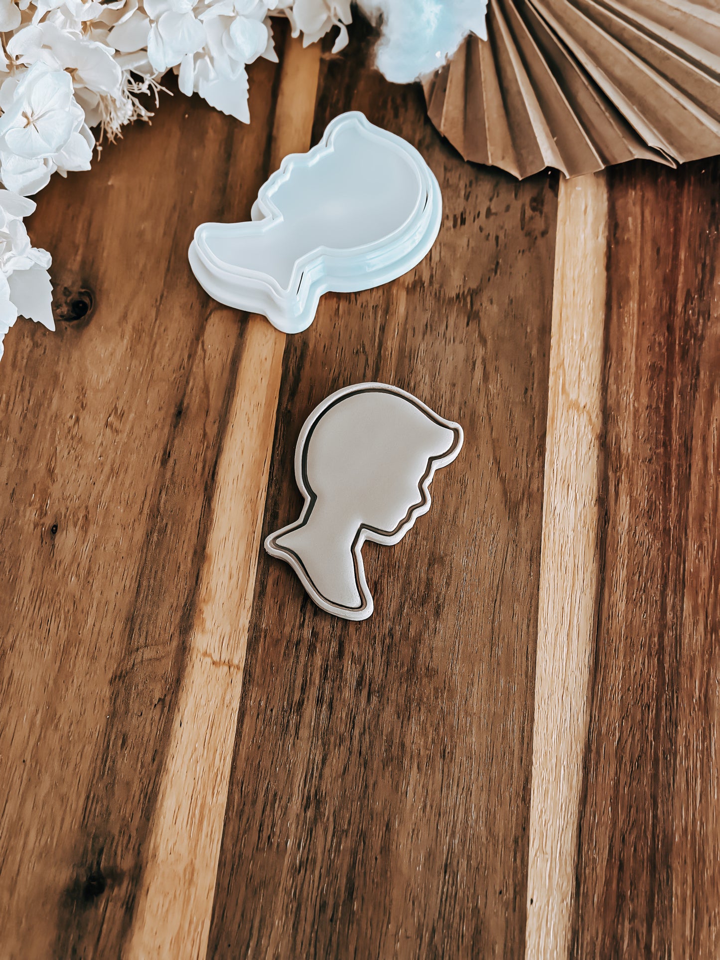 Doll Man Head Outline - Cookie Stamp & Cutter - Fondant & Sugar Cookies