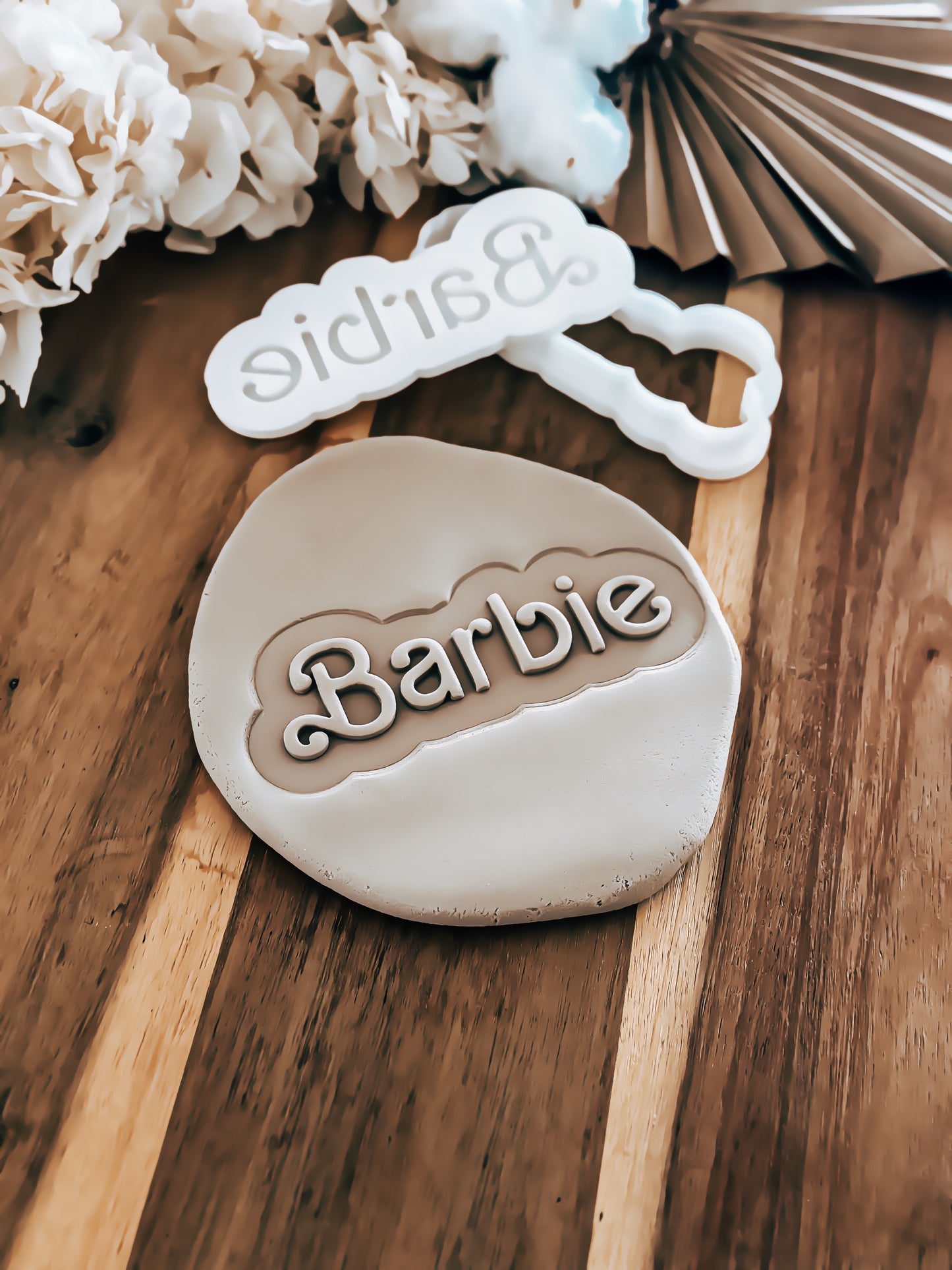 Dreamhouse Script - Cookie Stamp & Cutter - Fondant & Sugar Cookies