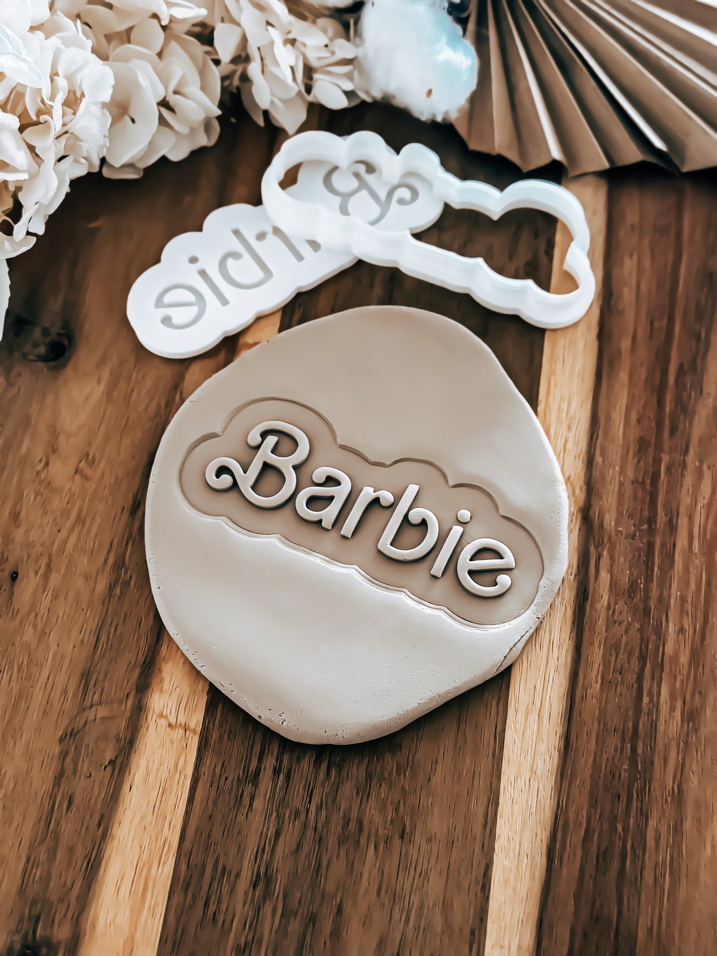 Dreamhouse Script - Cookie Stamp & Cutter - Fondant & Sugar Cookies