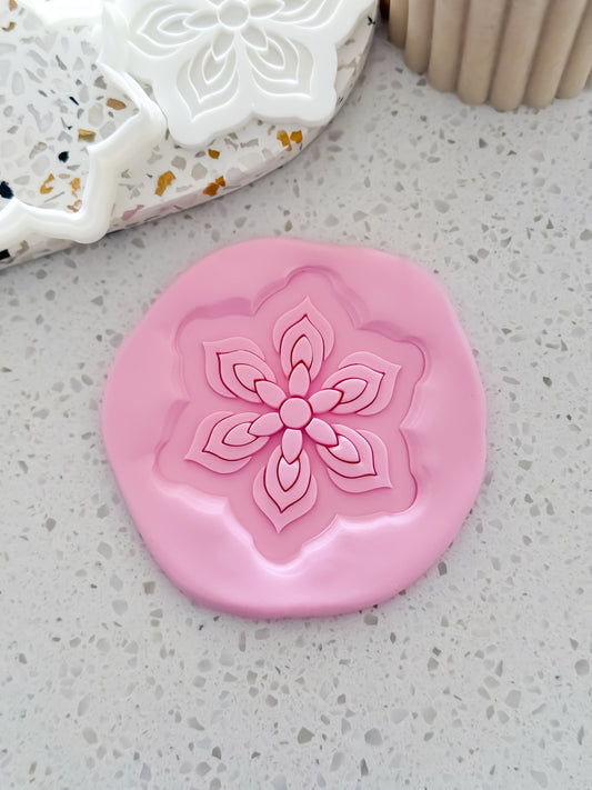 Lotus Diwali Bloom Stamp and Cutter - Perfect for Fondant & Sugar Cookies