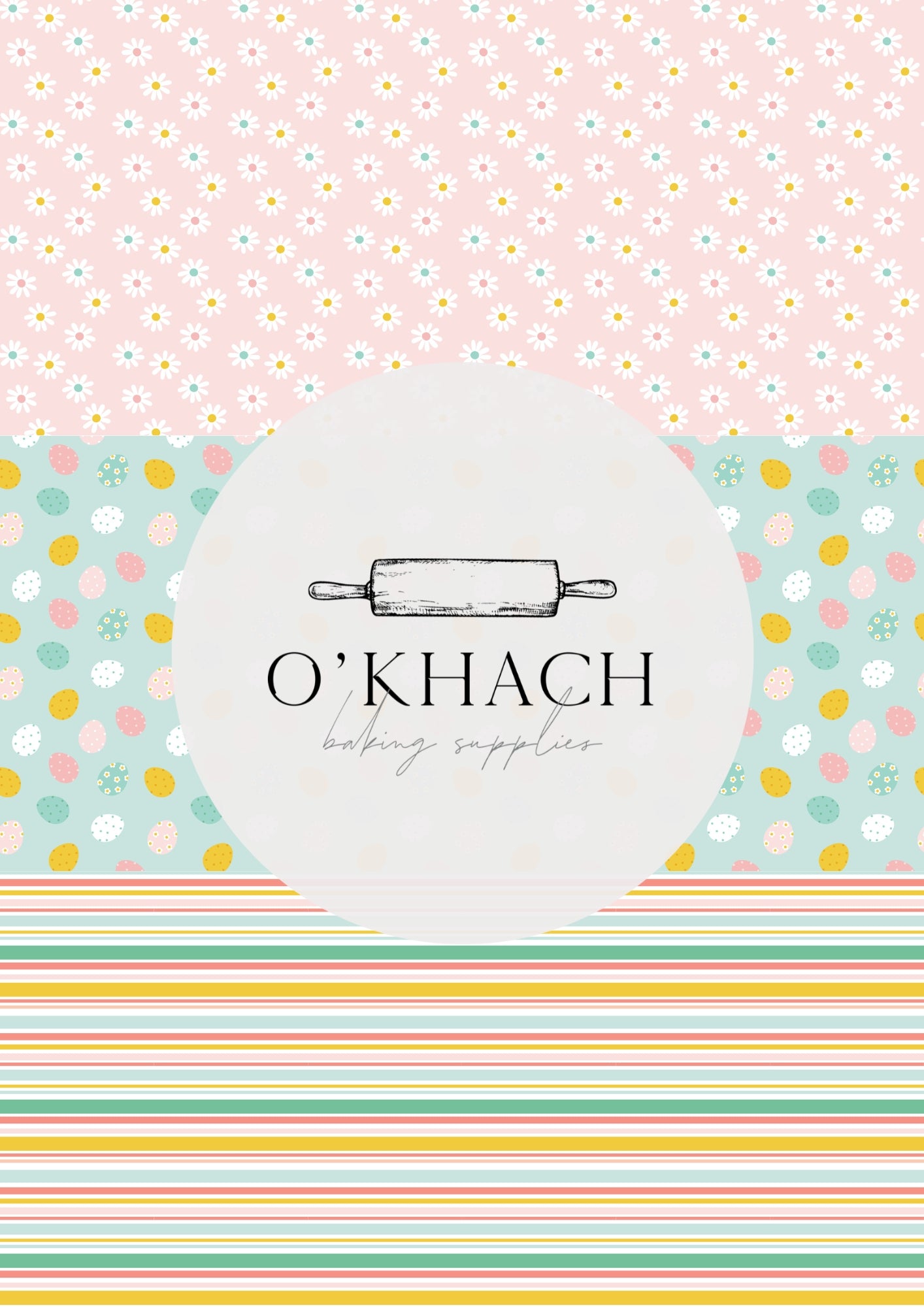 Easter Garden Pattern No.13 - Edible Image - O'Khach Baking Supplies