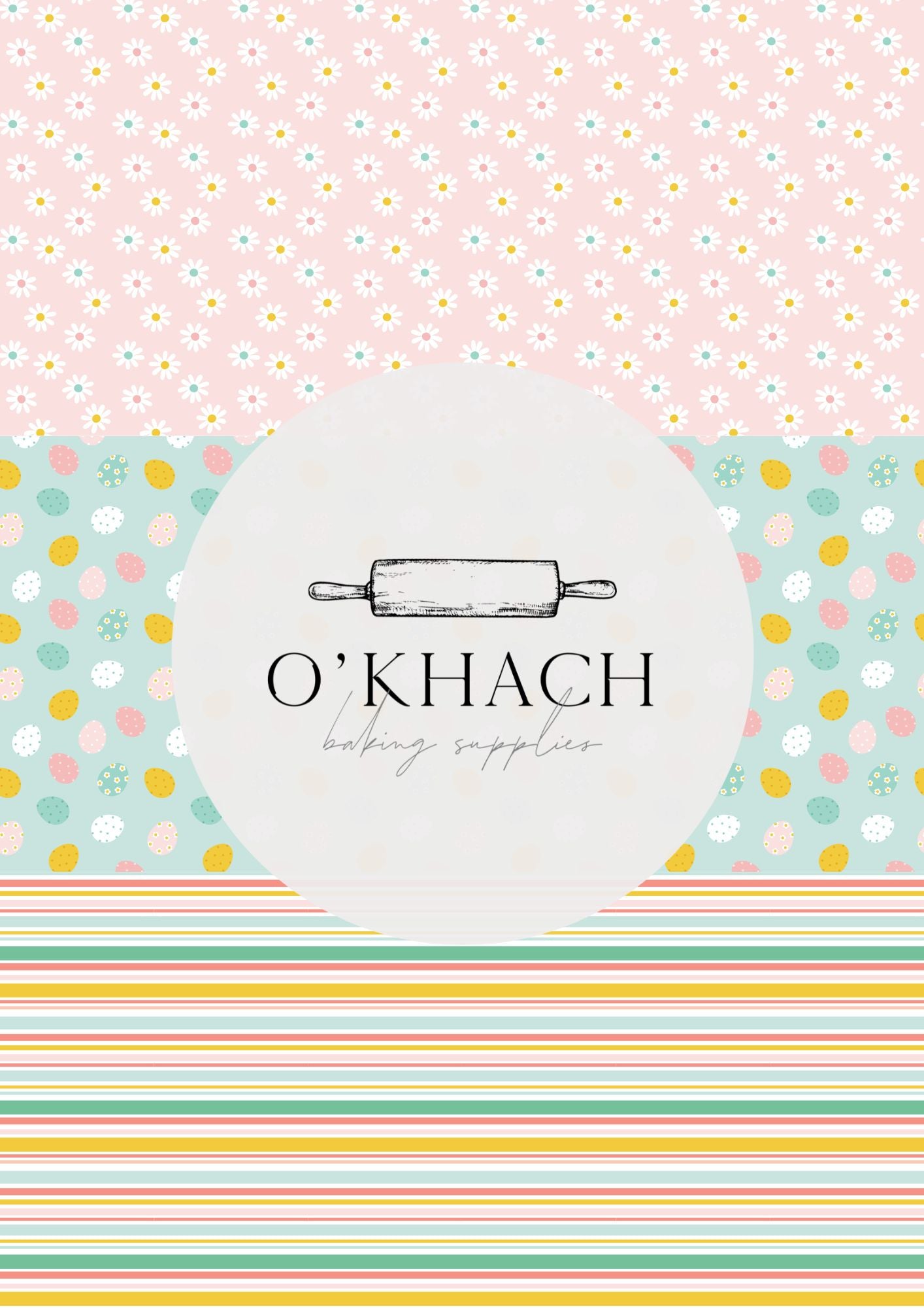 Easter Garden Pattern No.13 - Digital Edible Image for Cakes & Cookies