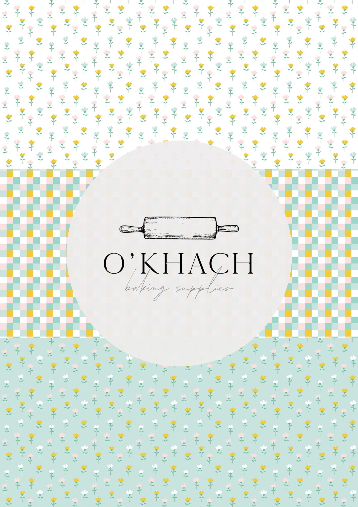 Easter Garden Pattern No.15 - Digital Edible Image for Cakes & Cookies