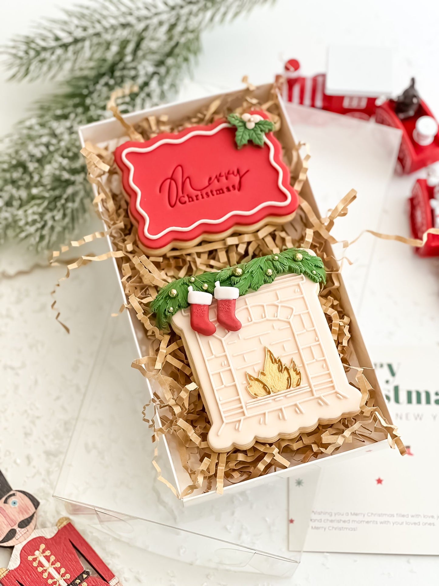 Christmas Fireplace 'UP' - Cookie Stamp & Cutter