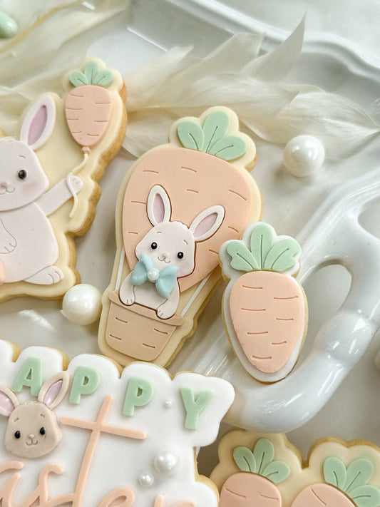 Easter Bunny Hot Air Balloon - Cookie Stamp and Cutter