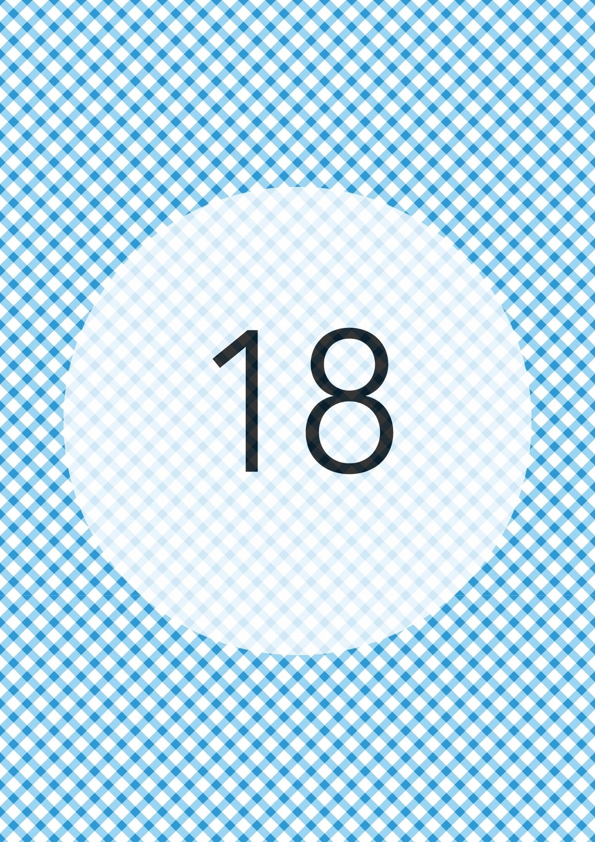 Gingham Cross Range edible image, colour option 19