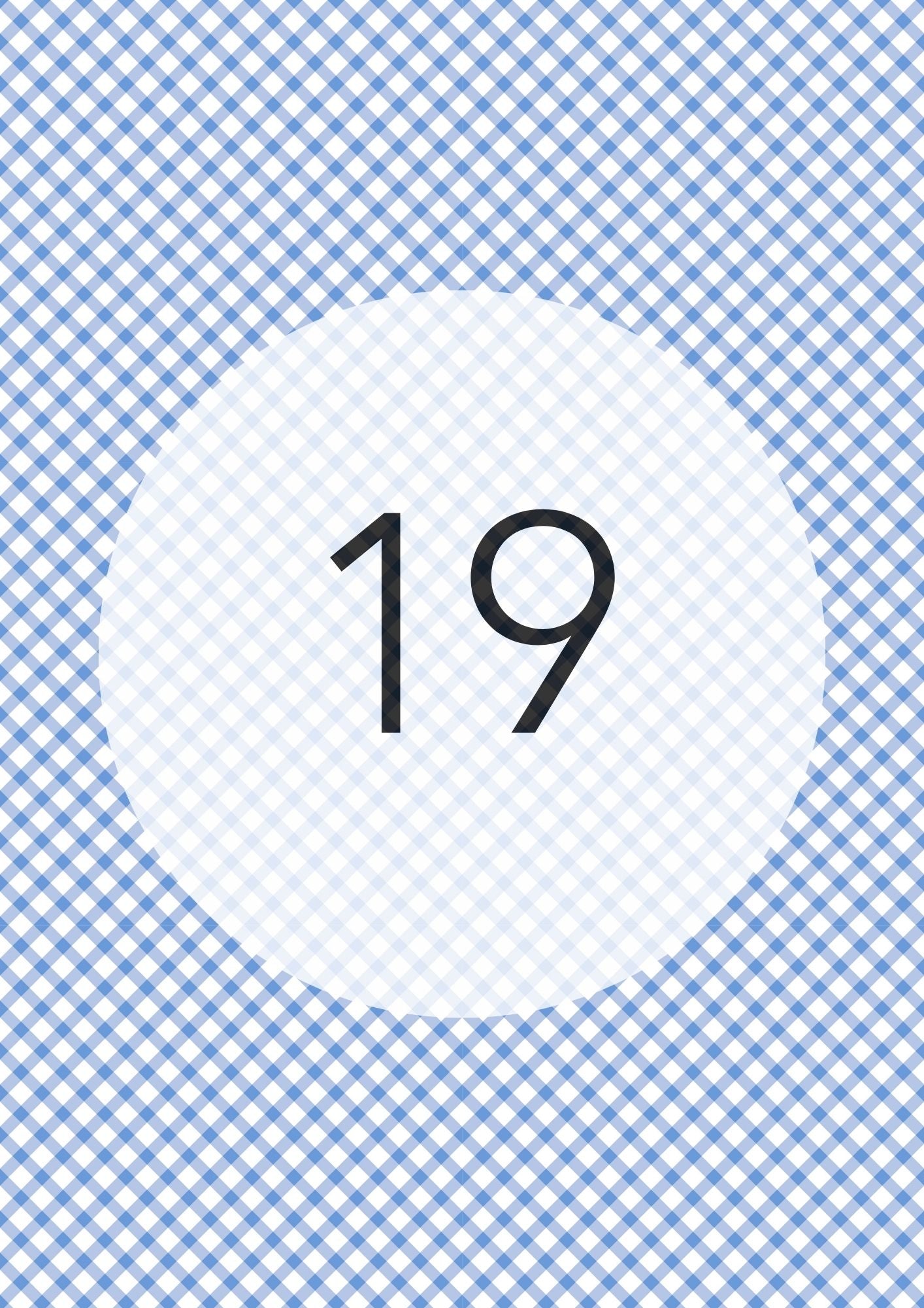 Gingham Cross Range edible image, colour option 20