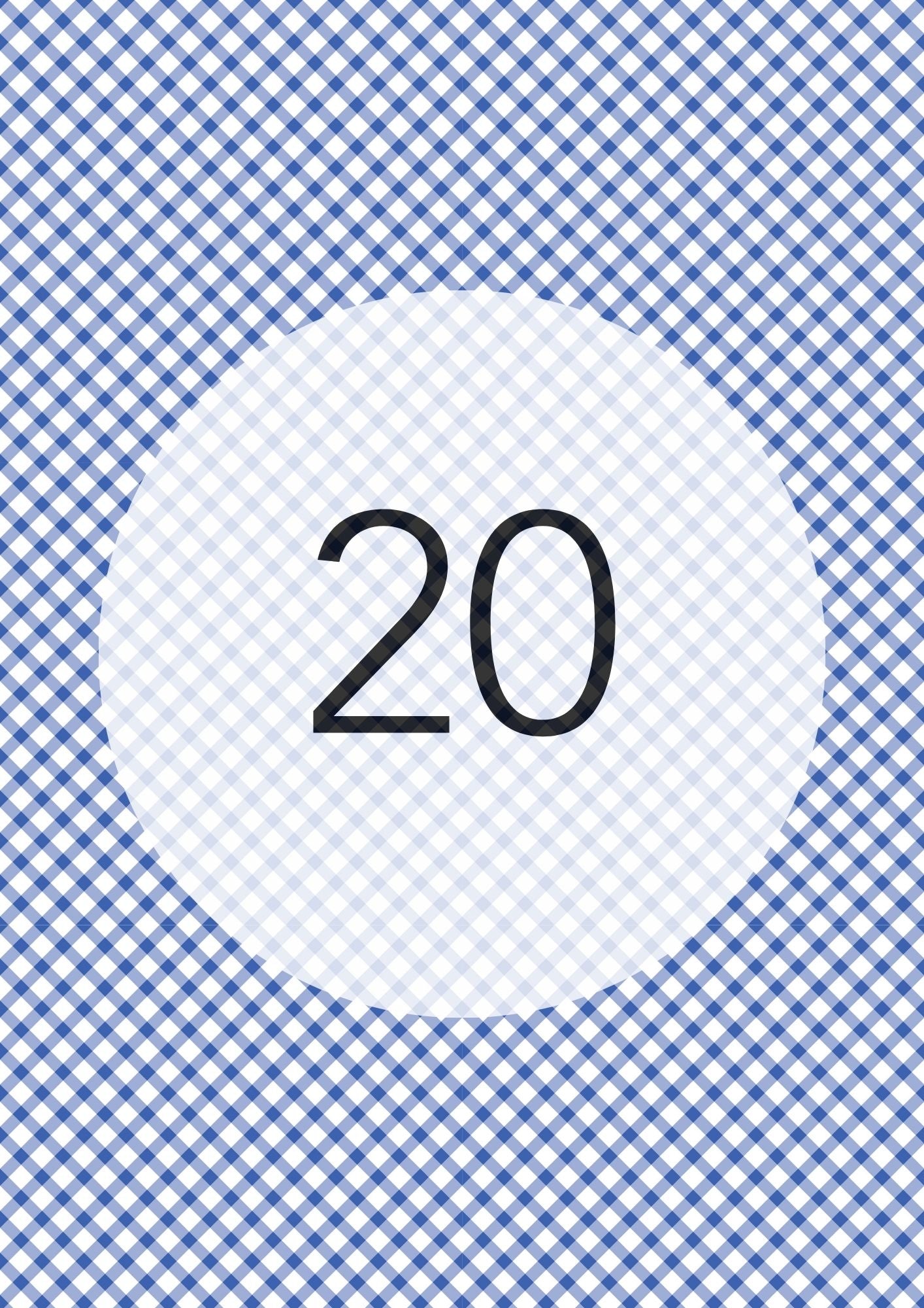 Gingham Cross Range edible image, colour option 21