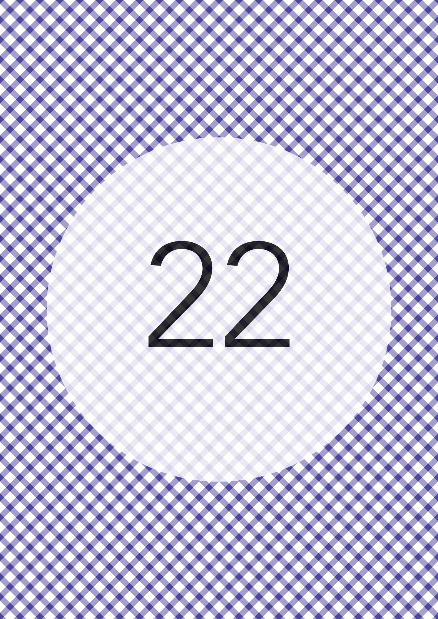 Gingham Cross Range edible image, colour option 23