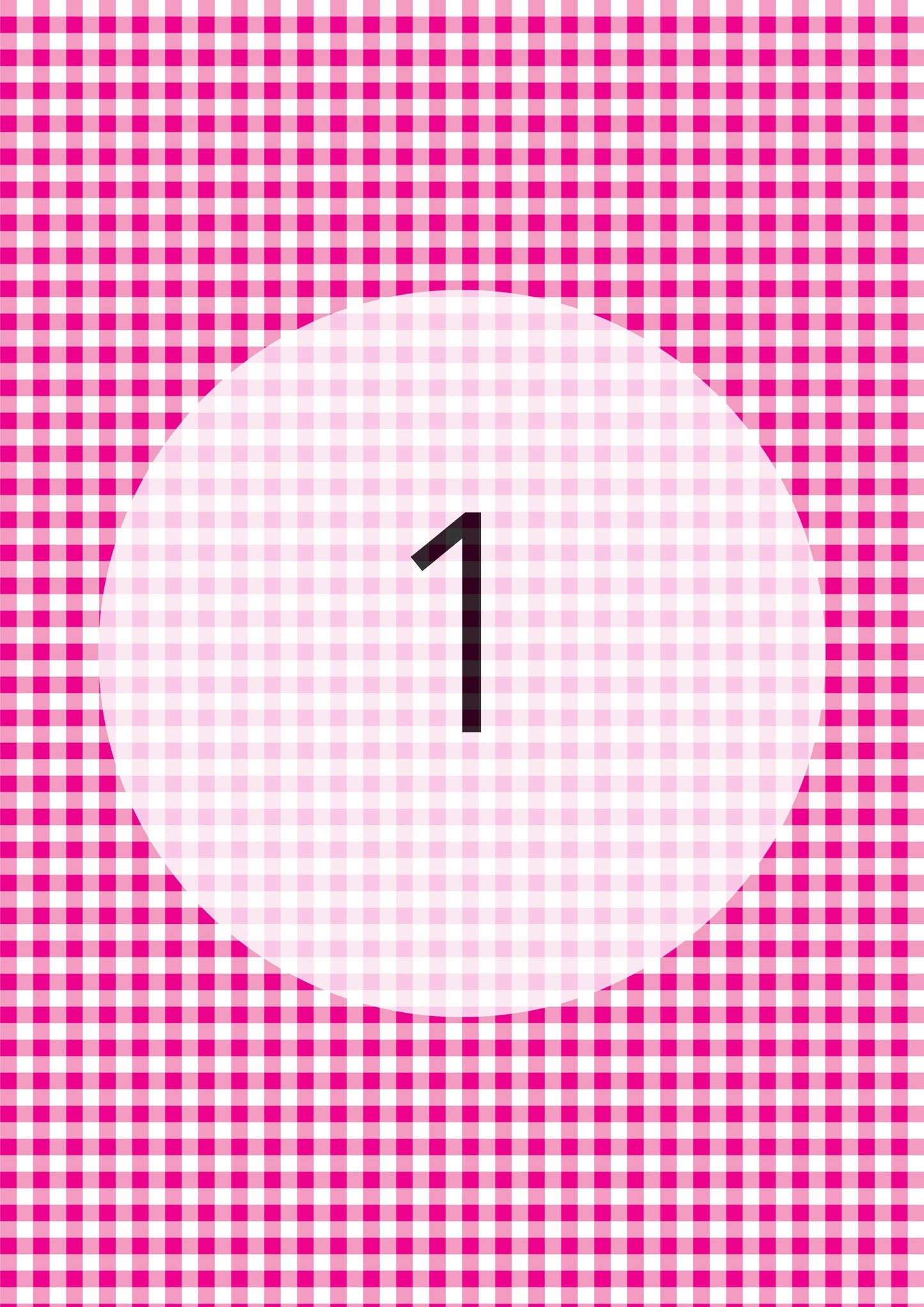 Gingham Pattern Range edible image, colour option 2