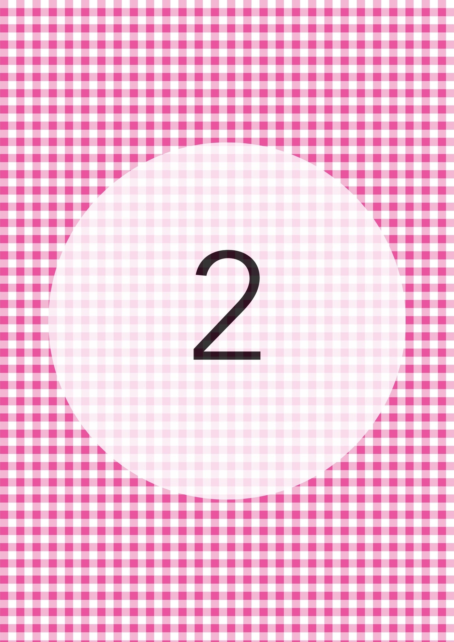 Gingham Pattern Range edible image, colour option 3