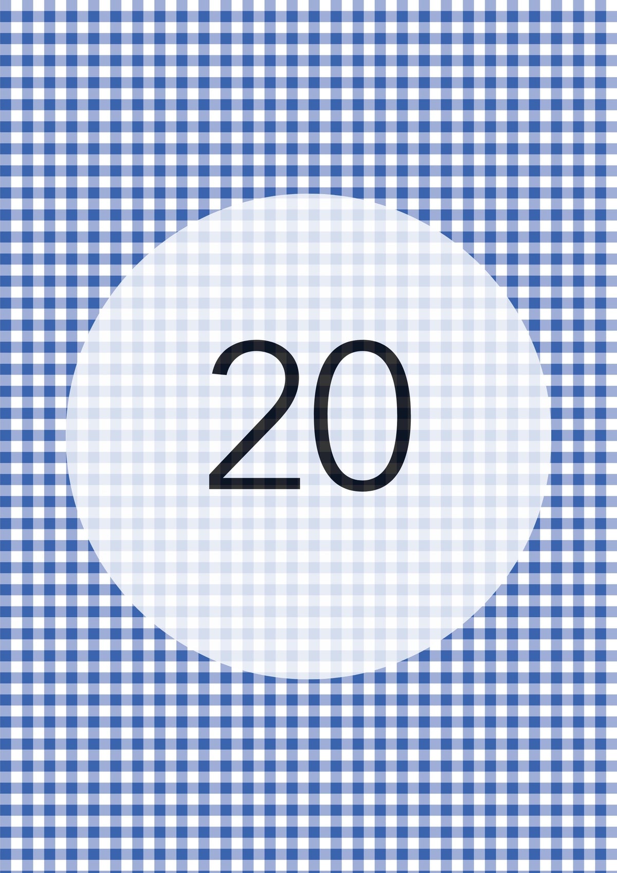 Gingham Pattern Range edible image, colour option 21