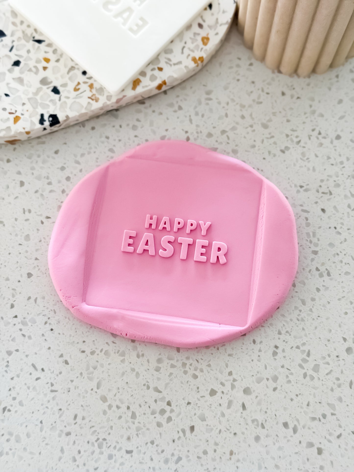 Happy Easter (Bubble) - Perfect for Fondant, Sugar Cookies & Baking