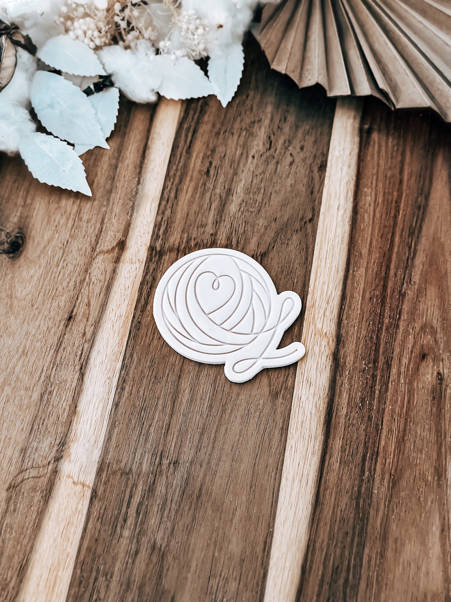 Yarn Ball - Cookie Stamp & Cutter - Perfect for Fondant and Sugar Cookies