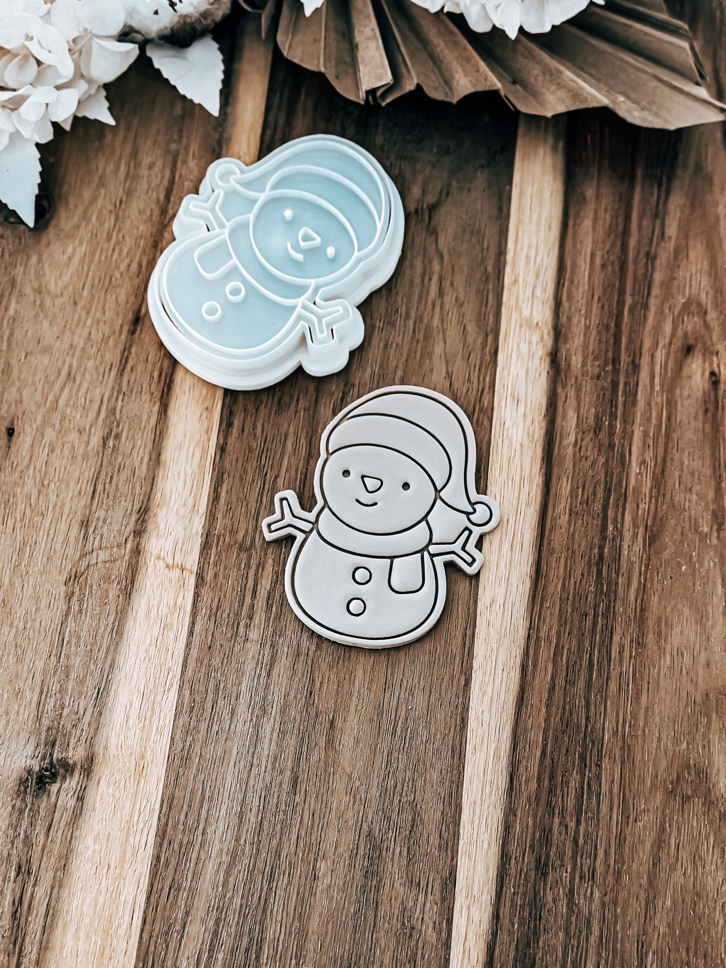 Christmas Snowman - Cookie Stamp and Cutter - Fondant & Sugar Cookies