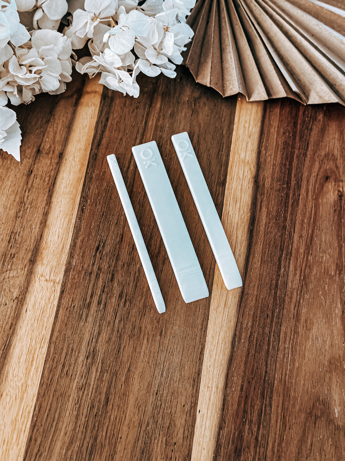 Mini Fondant Detail Scrapers by O'Khach, set of 3 with slim, medium and wide tips