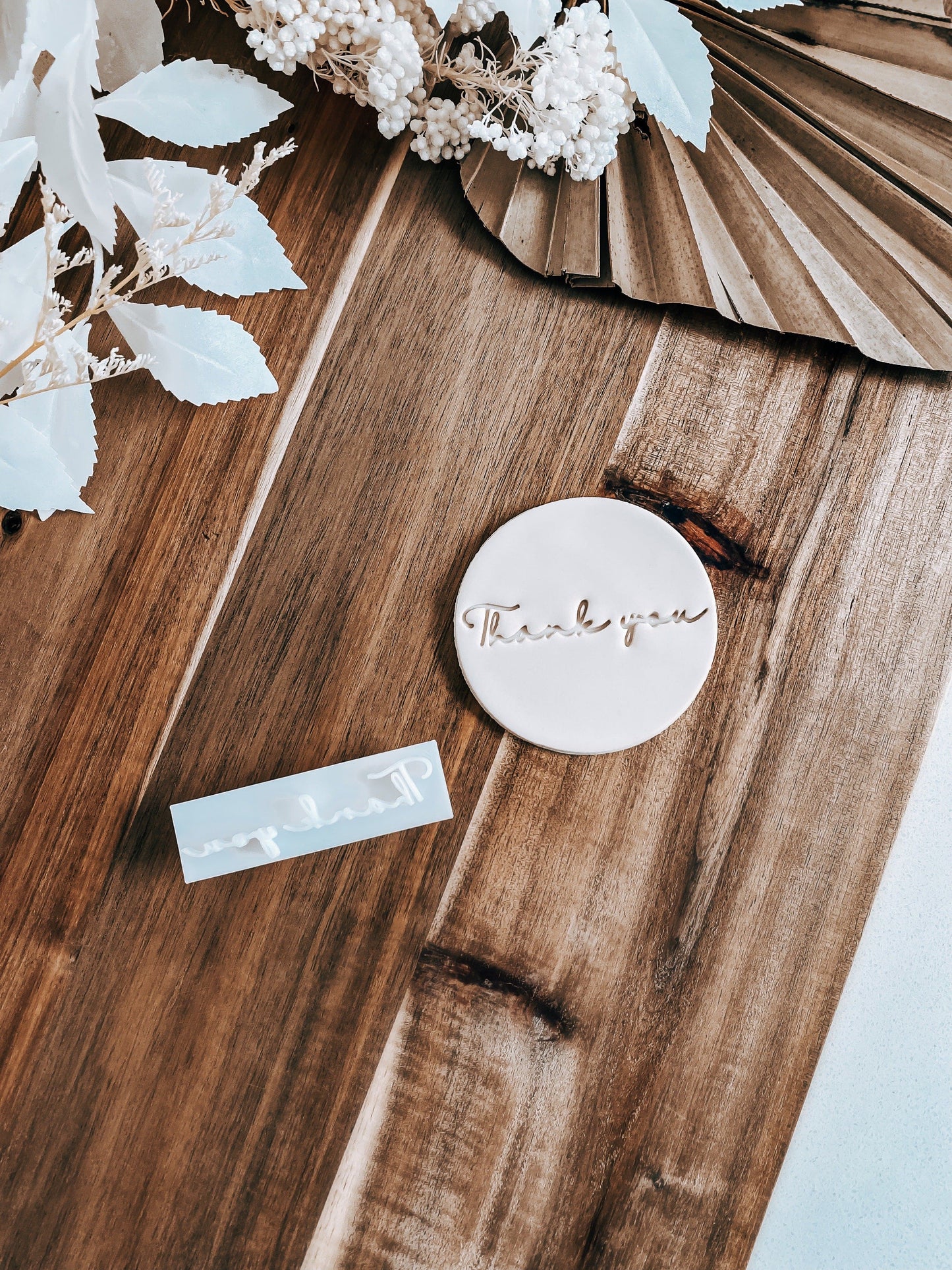 Thank you Cursive - Cookie Stamp - Ideal for Fondant & Sugar Cookies