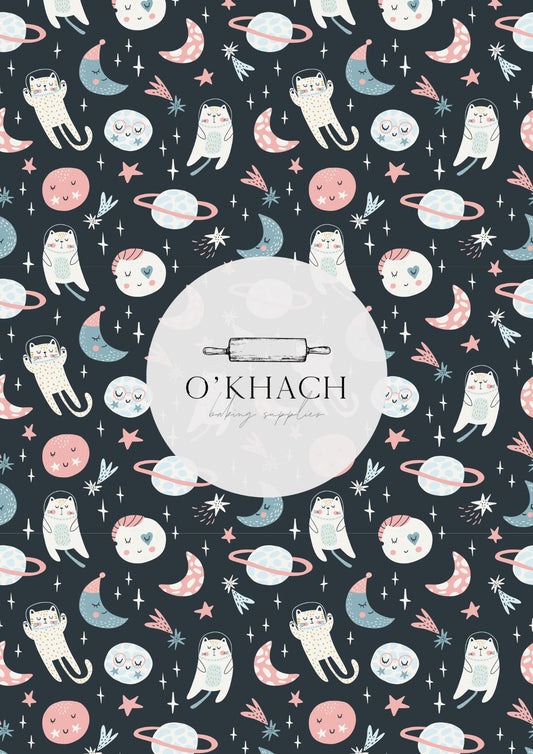 Cats in Space Pattern No.10 - Digital Edible Image for Cakes & Cookies