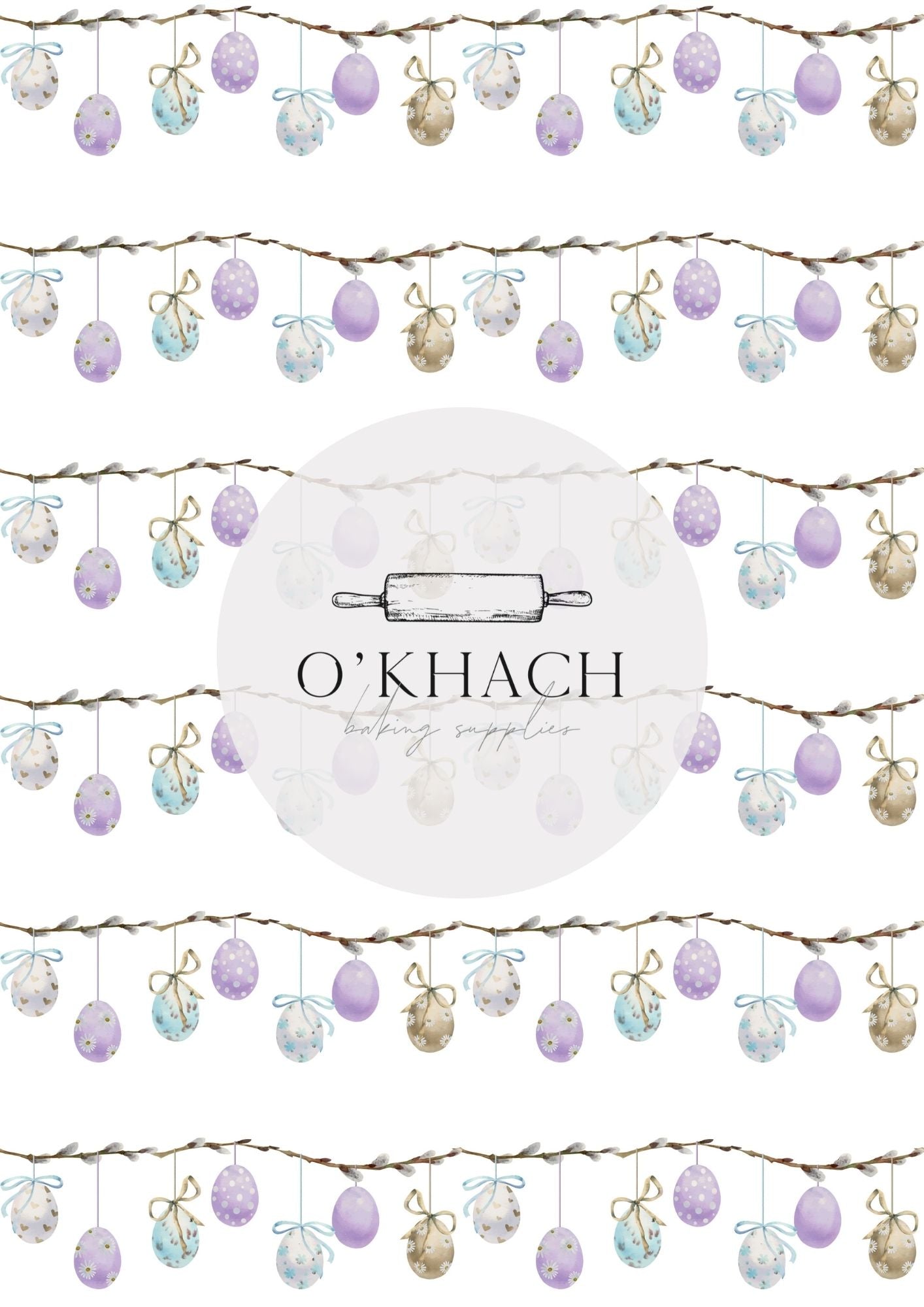 Easter Pattern No.14 - Digital Edible Image for Cakes & Cookies