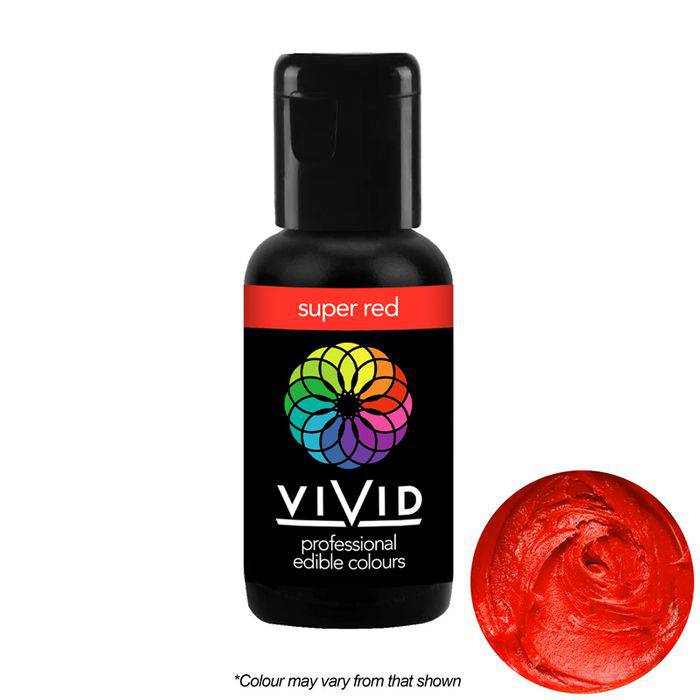 Super Red Vivid Gel Colour – Professional Edible Gel Food Colouring