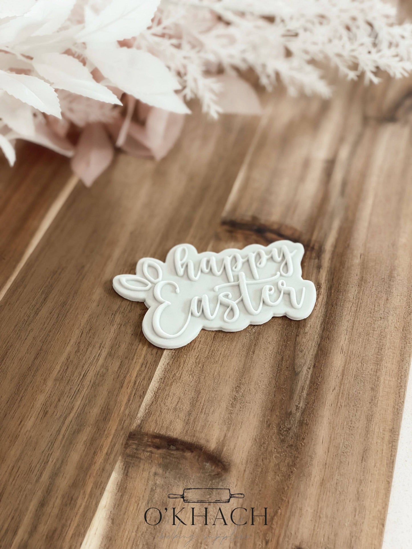 Happy Easter 'UP' - Cookie Stamp & Cutter - Ideal for Fondant & Sugar Cookies