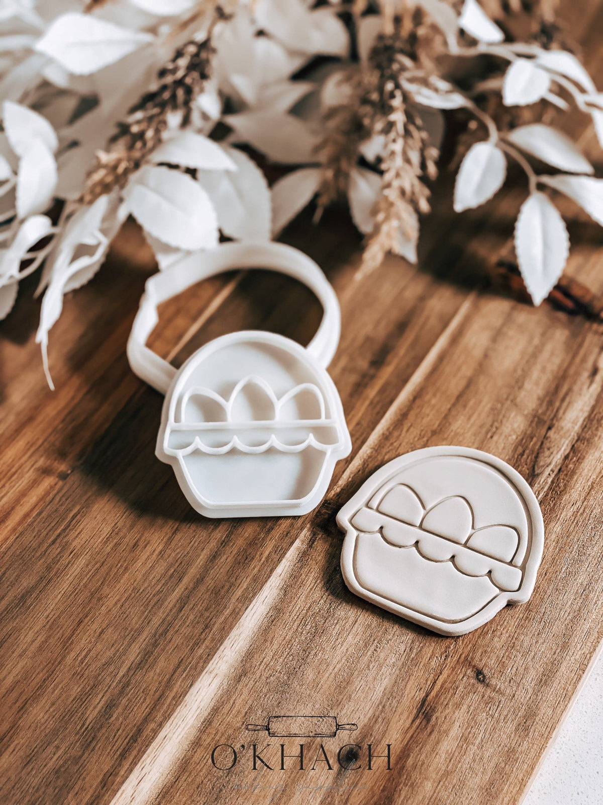 Basket Of Eggs - Cookie Stamp and Cutter - Ideal for Fondant & Sugar Cookies