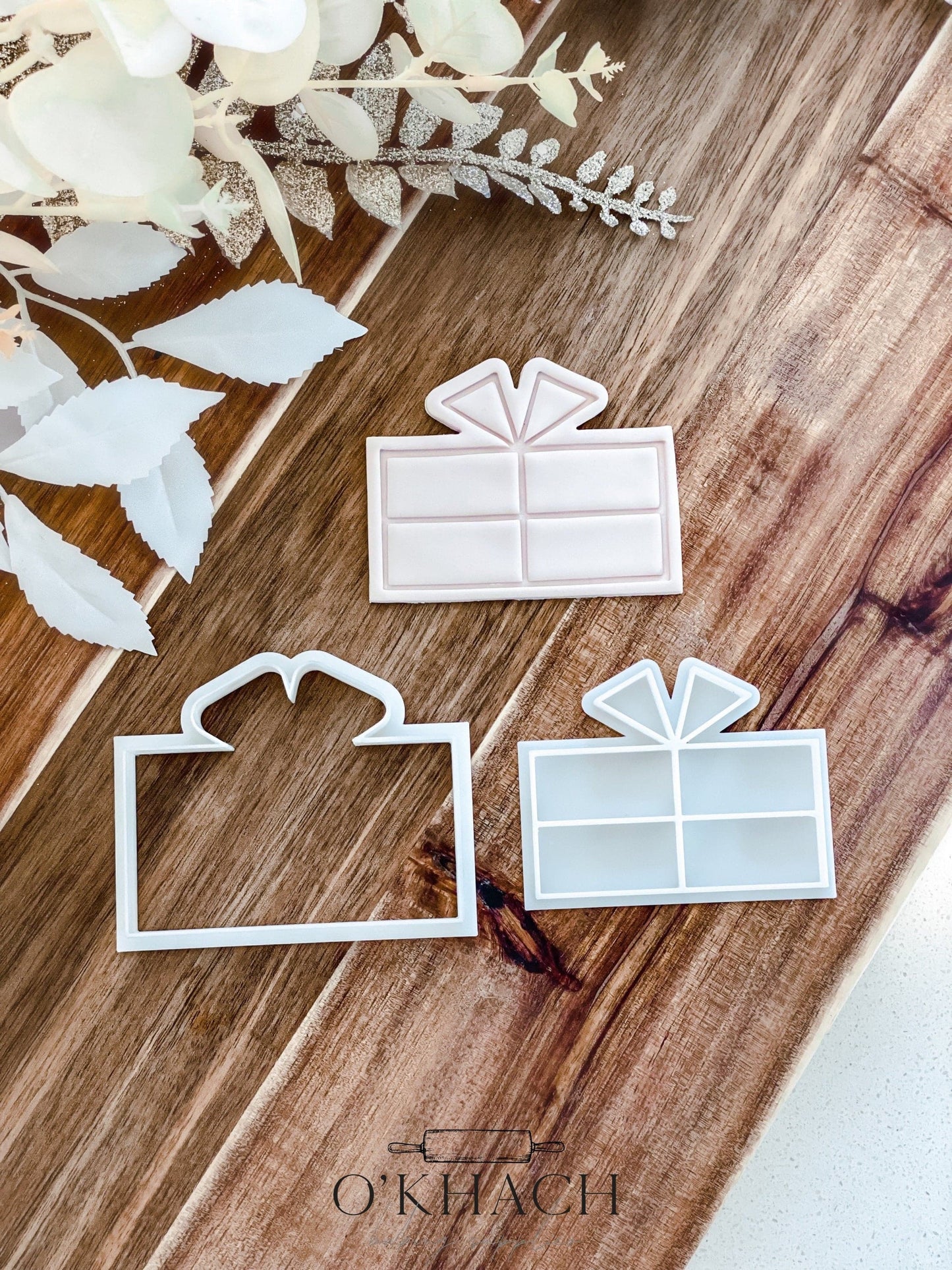 Christmas Present - Cookie Stamp and Cutter - Fondant & Sugar Cookies