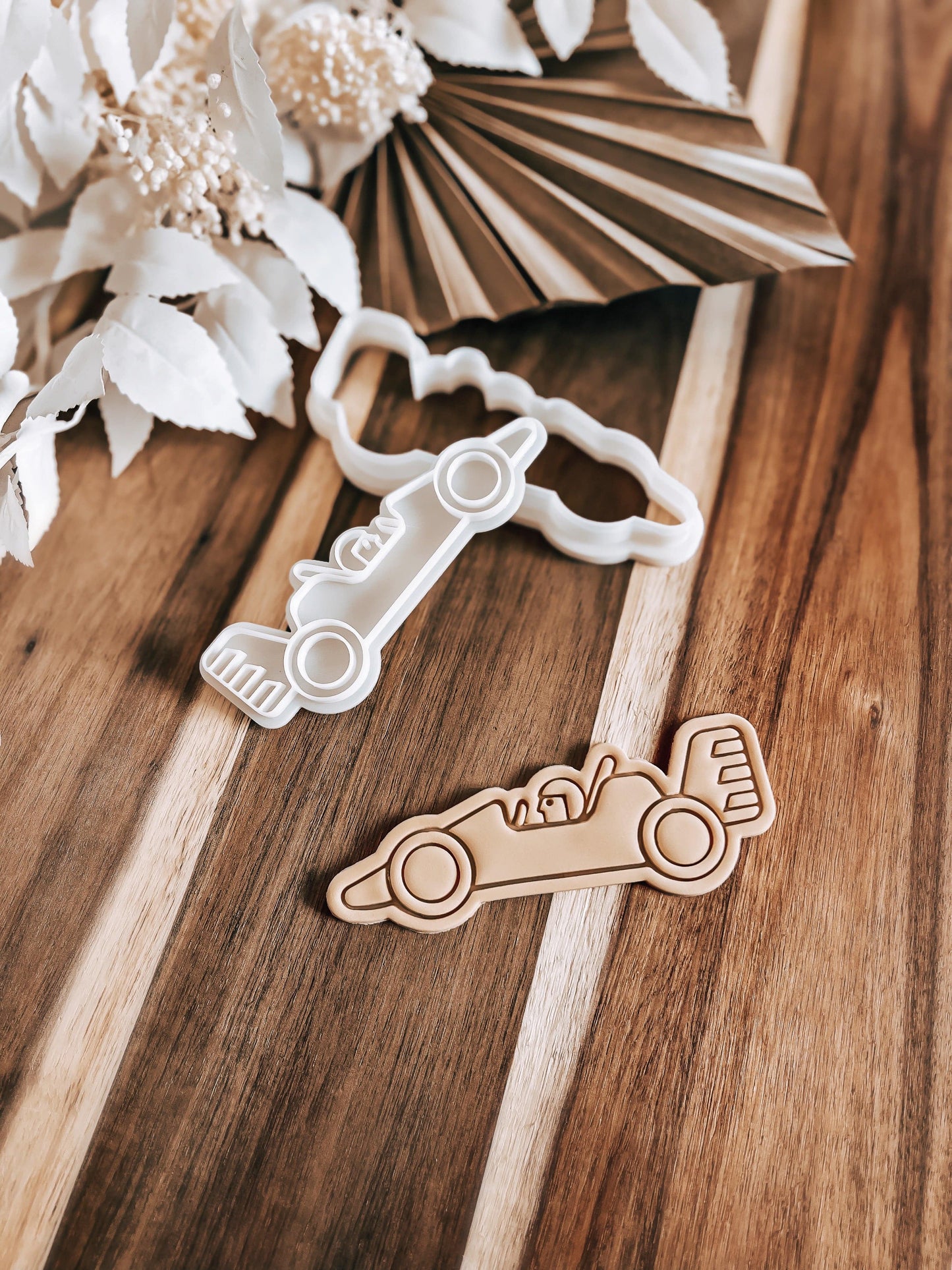 Racecar - Cookie Stamp and Cutter - Ideal for Fondant & Sugar Cookies