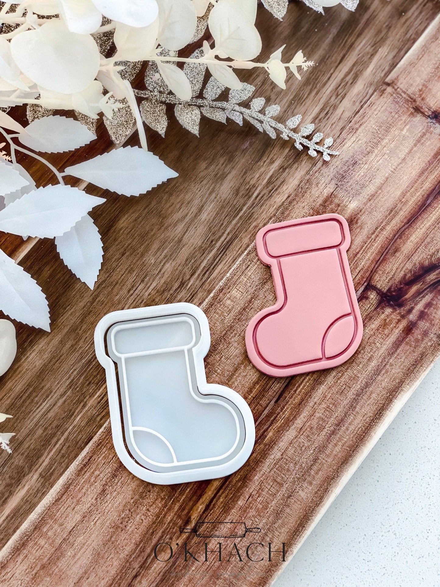 Stocking - Cookie Stamp and Cutter - Fondant & Sugar Cookies