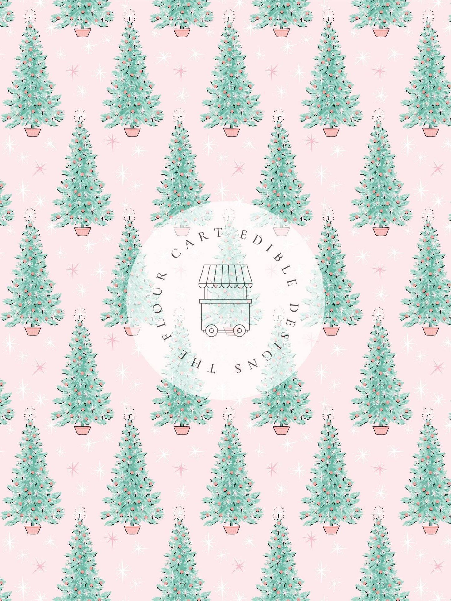 Candy Canes Trees - Edible Image - O'Khach Baking Supplies