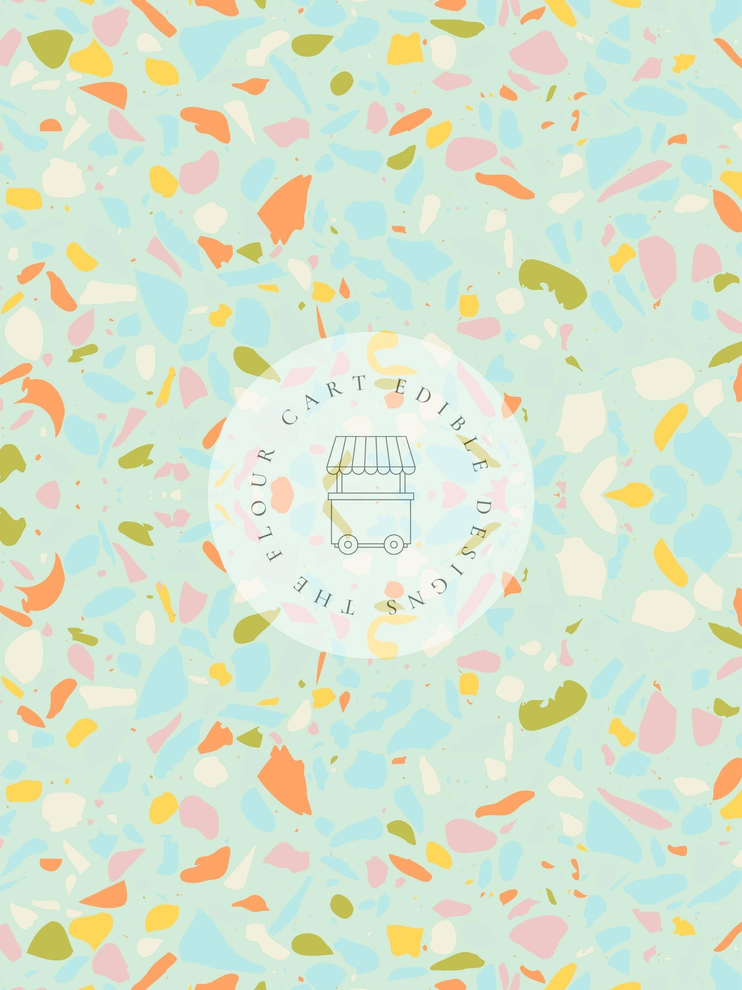 Candy Terrazzo Colourway 3 - Edible Image - O'Khach Baking Supplies