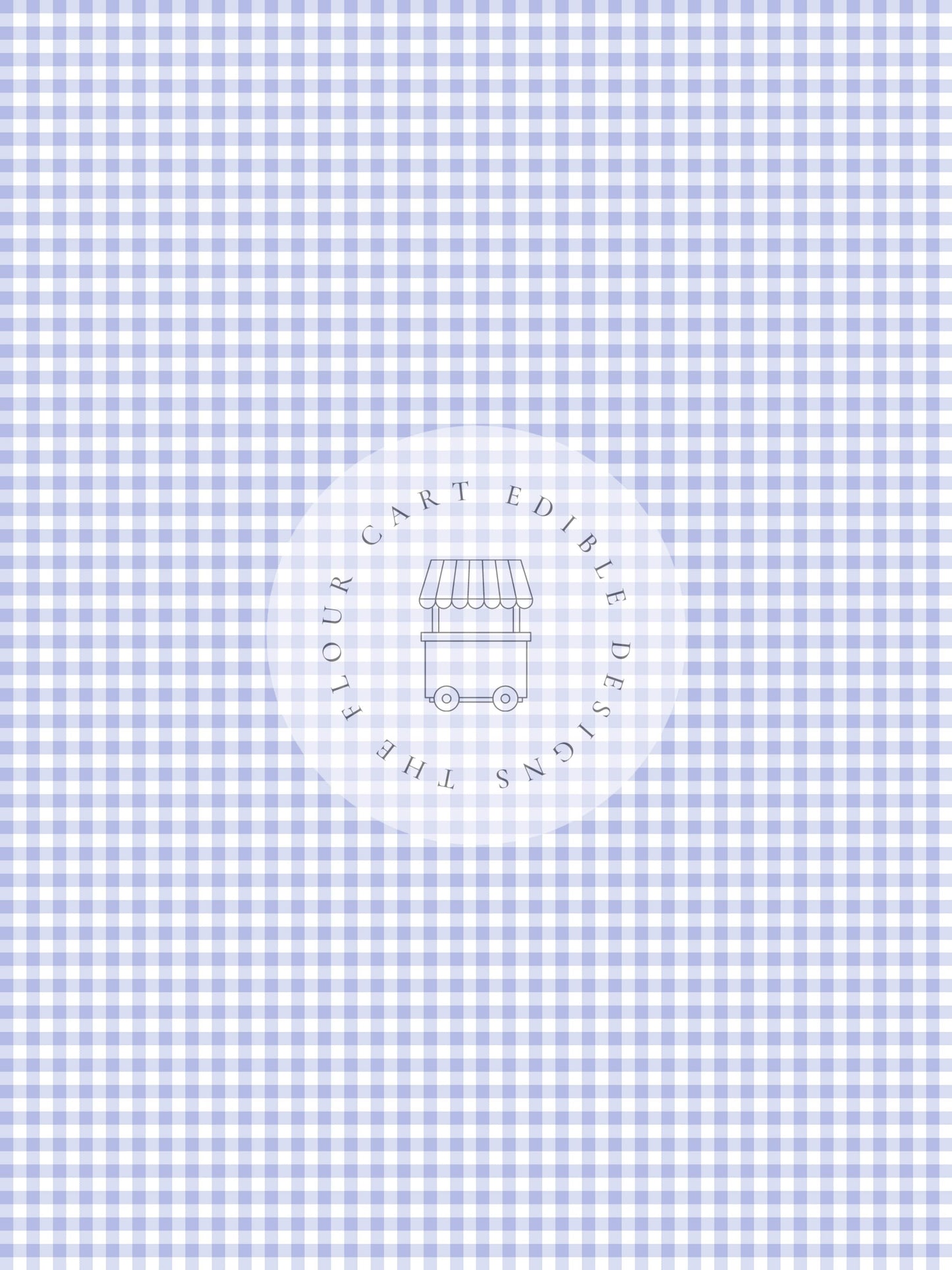 Gingham Indigo - Edible Image - O'Khach Baking Supplies