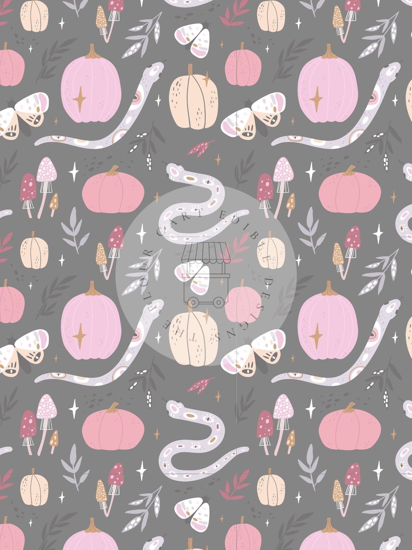 Mystical Halloween Charcoal - Edible Image - O'Khach Baking Supplies