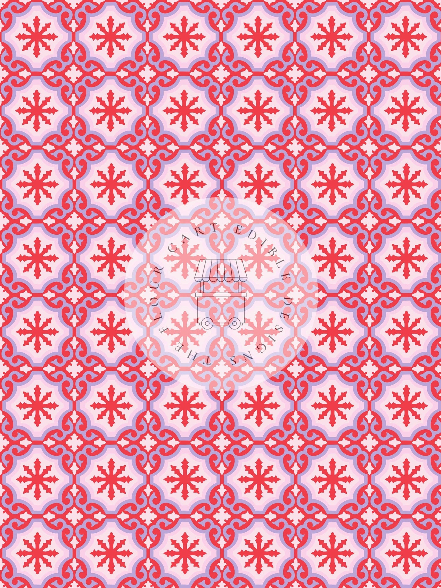 Strawberry Tiles 1 - Edible Image - O'Khach Baking Supplies