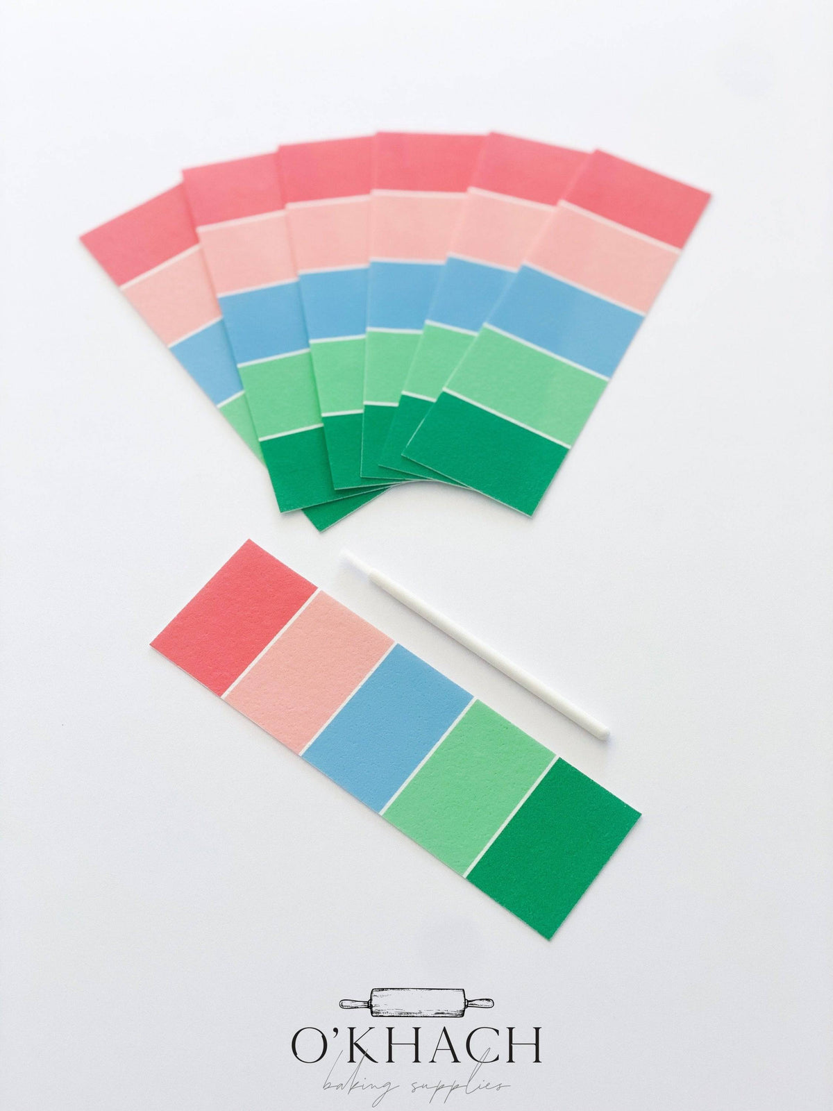 Christmas Paint Your Own edible paint palette with brush for PYO cookies