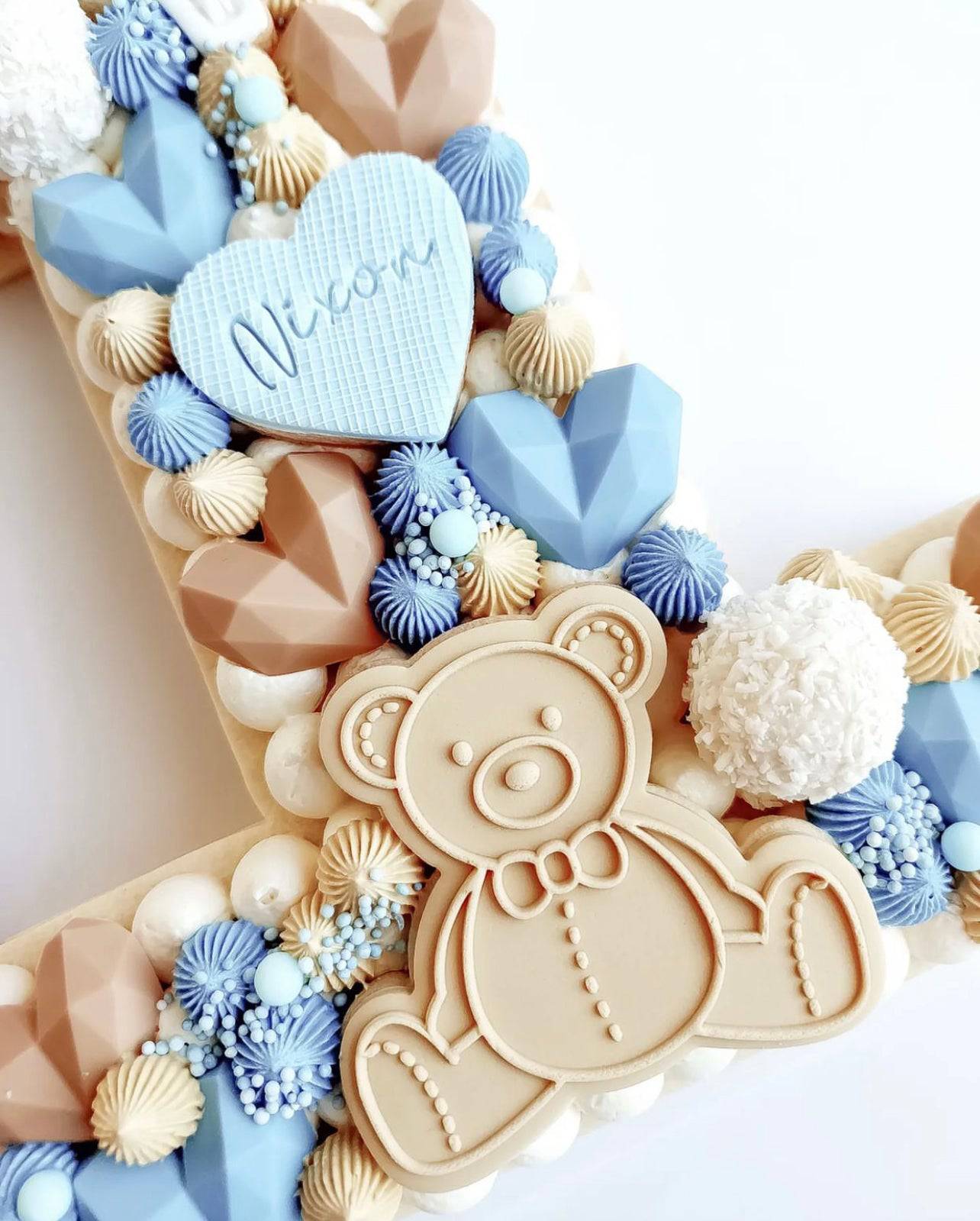 Patch Bear 'UP' - Cookie Stamp & Cutter - O'Khach Baking Supplies