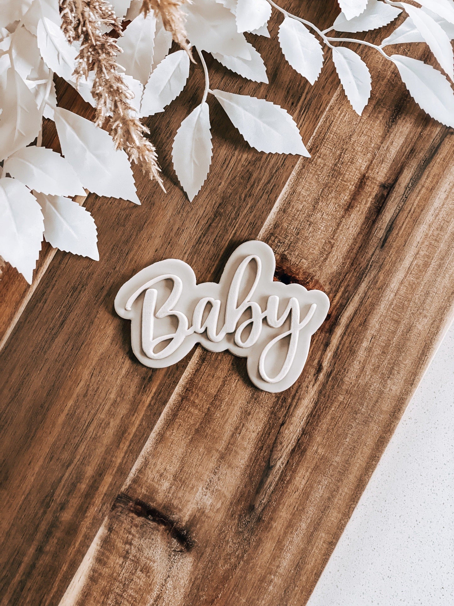 'UP' Baby Script Stamp & Cutter - Perfect for Fondant & Sugar Cookies