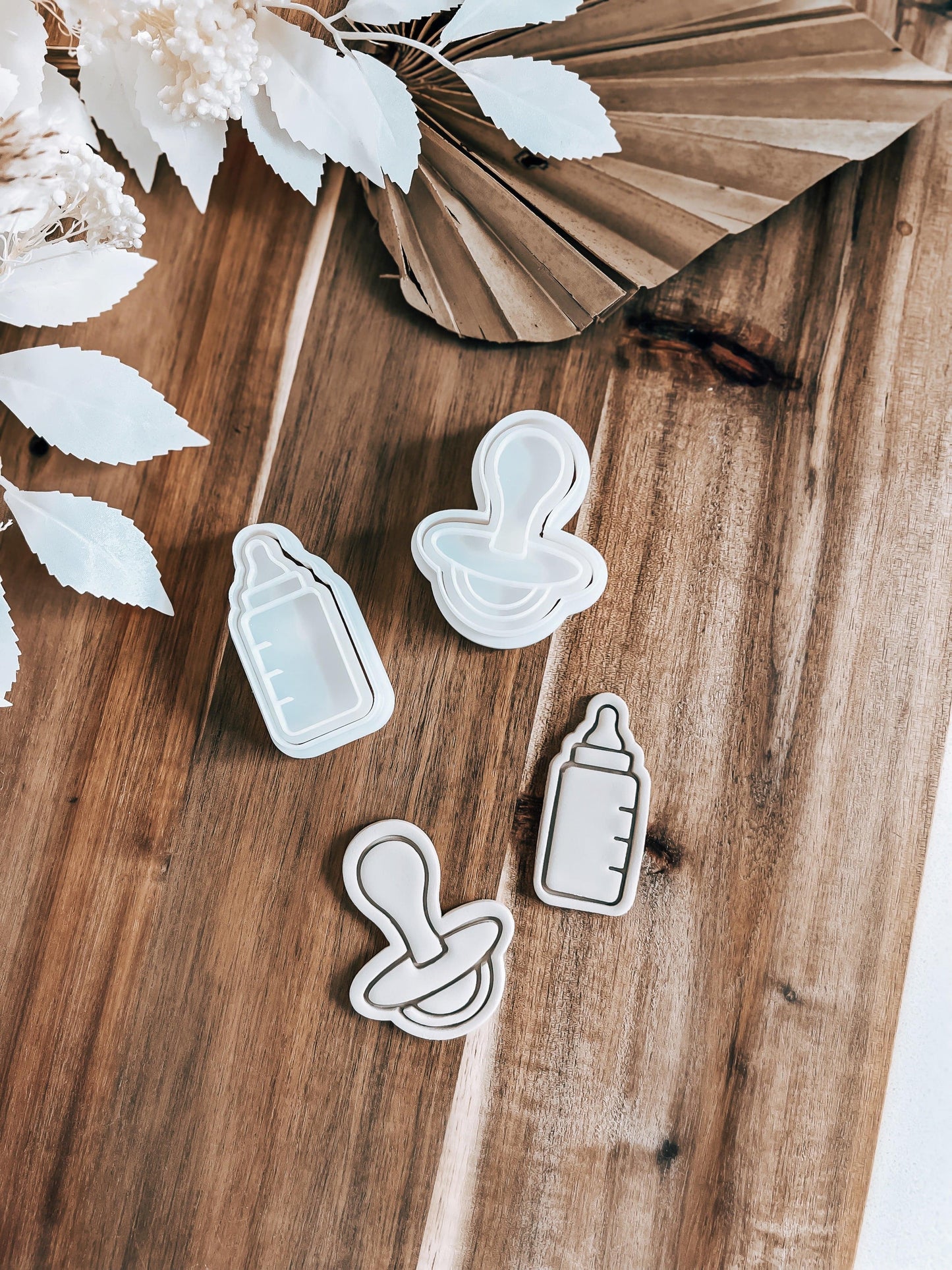 Mini Baby Bottle & Dummy (Set Of 2) Stamp and Cutter - Perfect for Fondant & Sugar Cookies