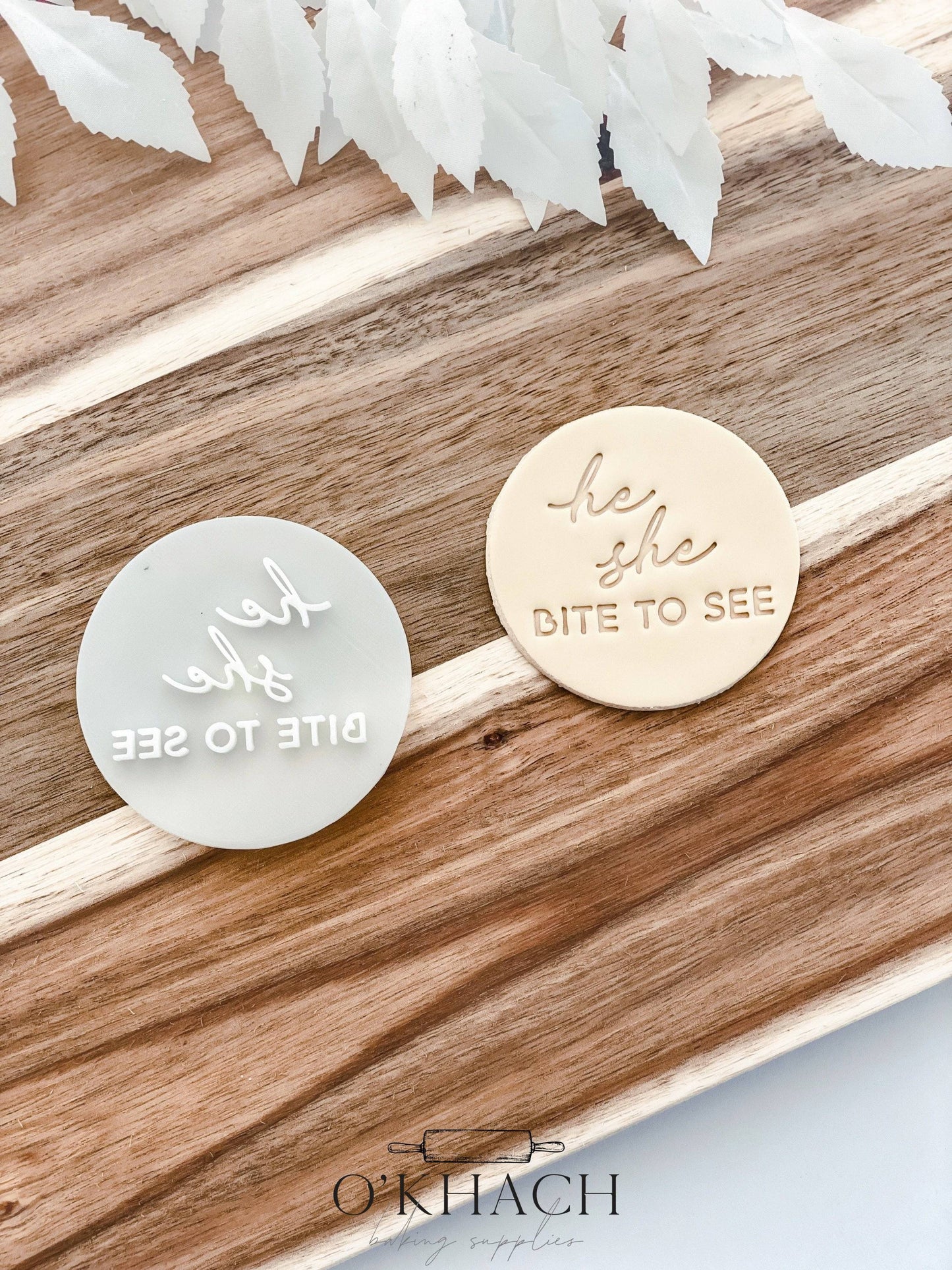 He She Bite to See Stamp - Perfect for Fondant & Sugar Cookies